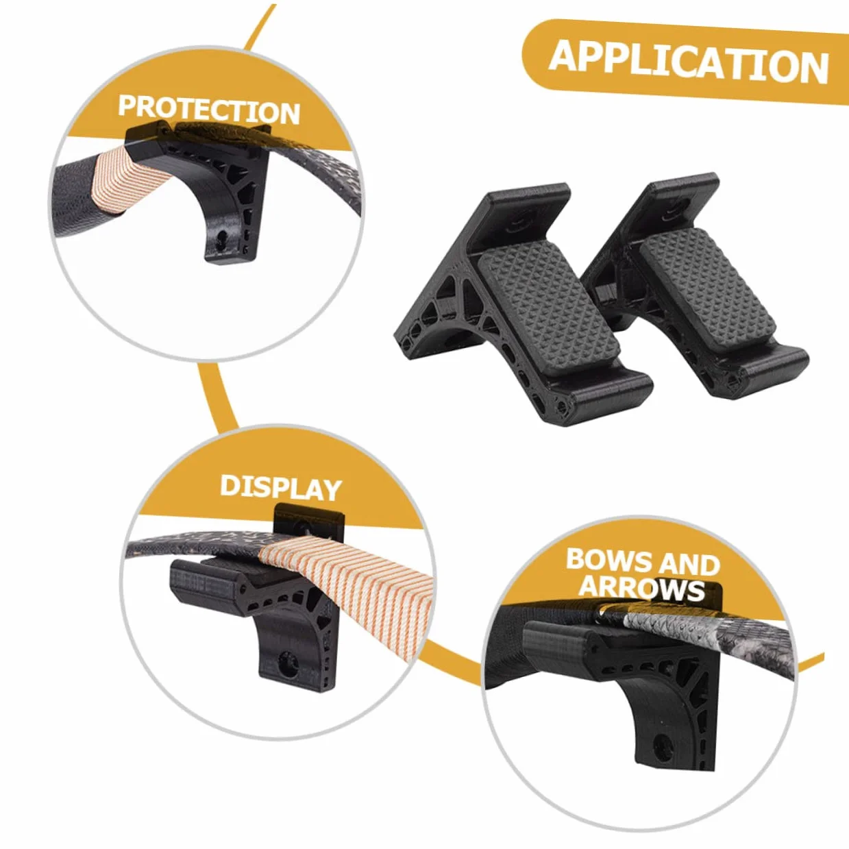 VANZACK Soporte de Arco y Flecha Autoadhesivo Estante de Pared para Almacenamiento Exhibicion