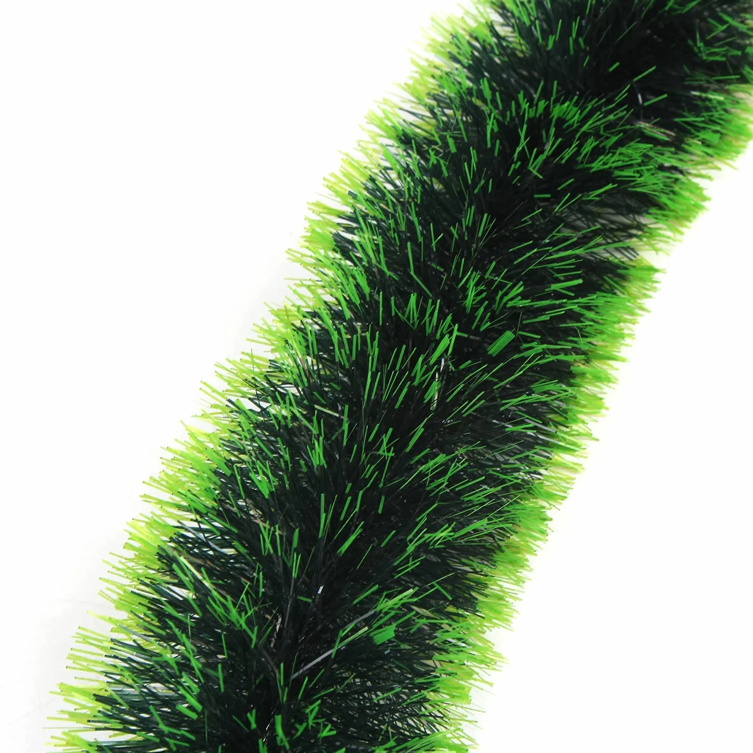 LOMIMOS Guirnalda de oropel de Navidad de 32.8 pies, decoración Verde Oscuro Brillante para árbol de Navidad, Fiesta, Suministros de Boda