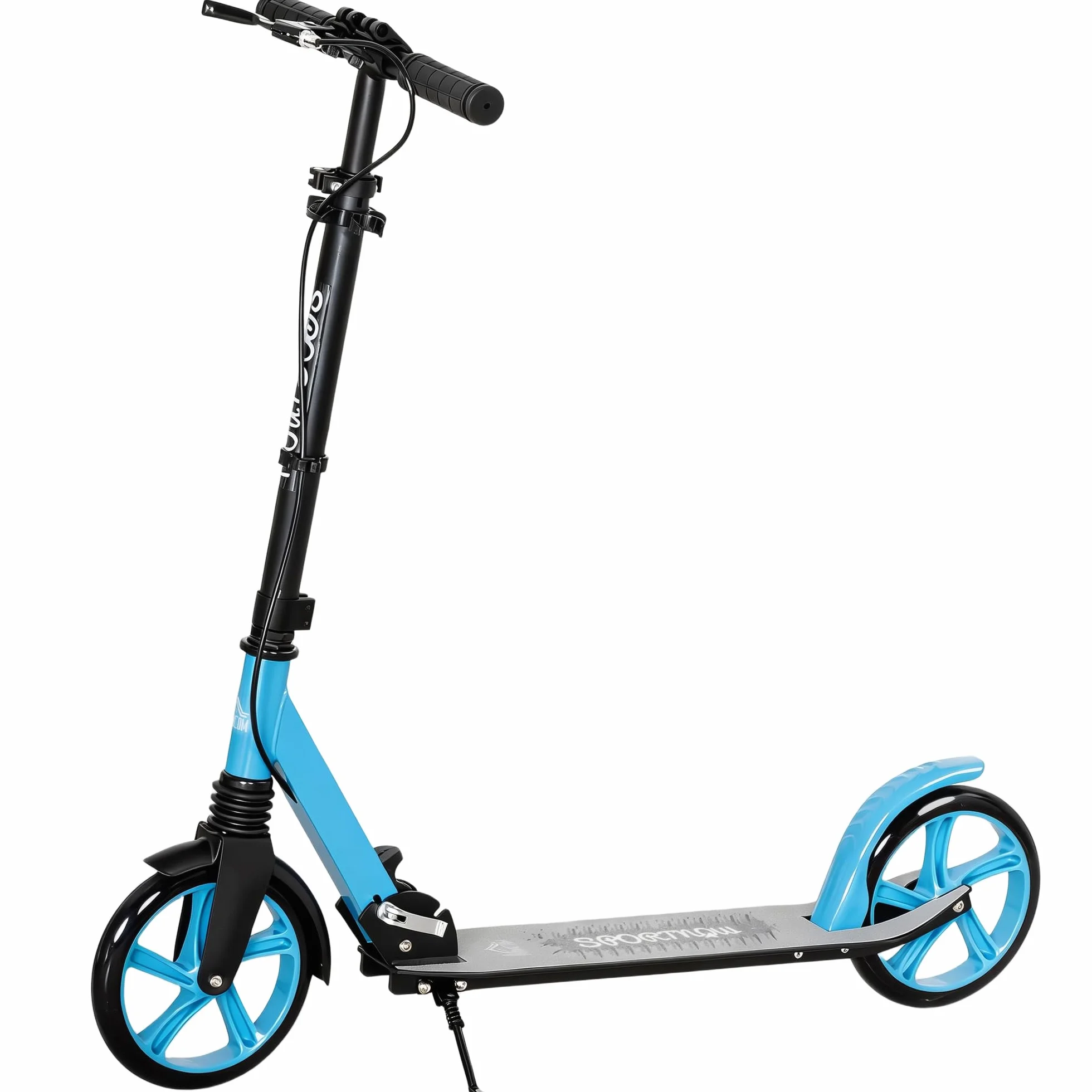 HOMCOM Patinete Plegable para Adultos y Niños +14 Años Scooter Ligero con Manillar Ajustable Ruedas 200 mm Aluminio Carga 100 kg