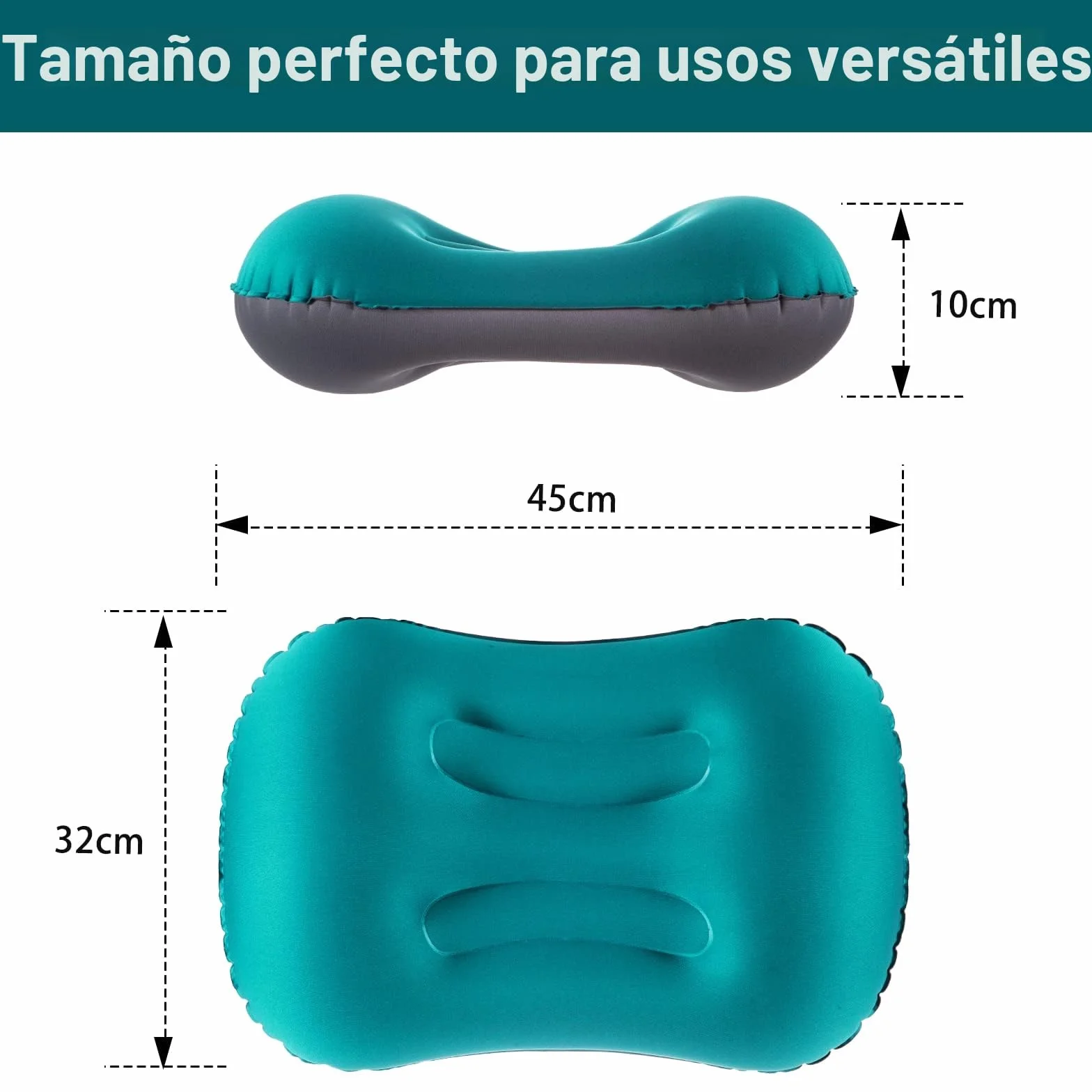 Eono Almohada de Playa Hinchable, Almohada Inflable Camping, Ultraligero Cojín de Viaje - 1 Pieza