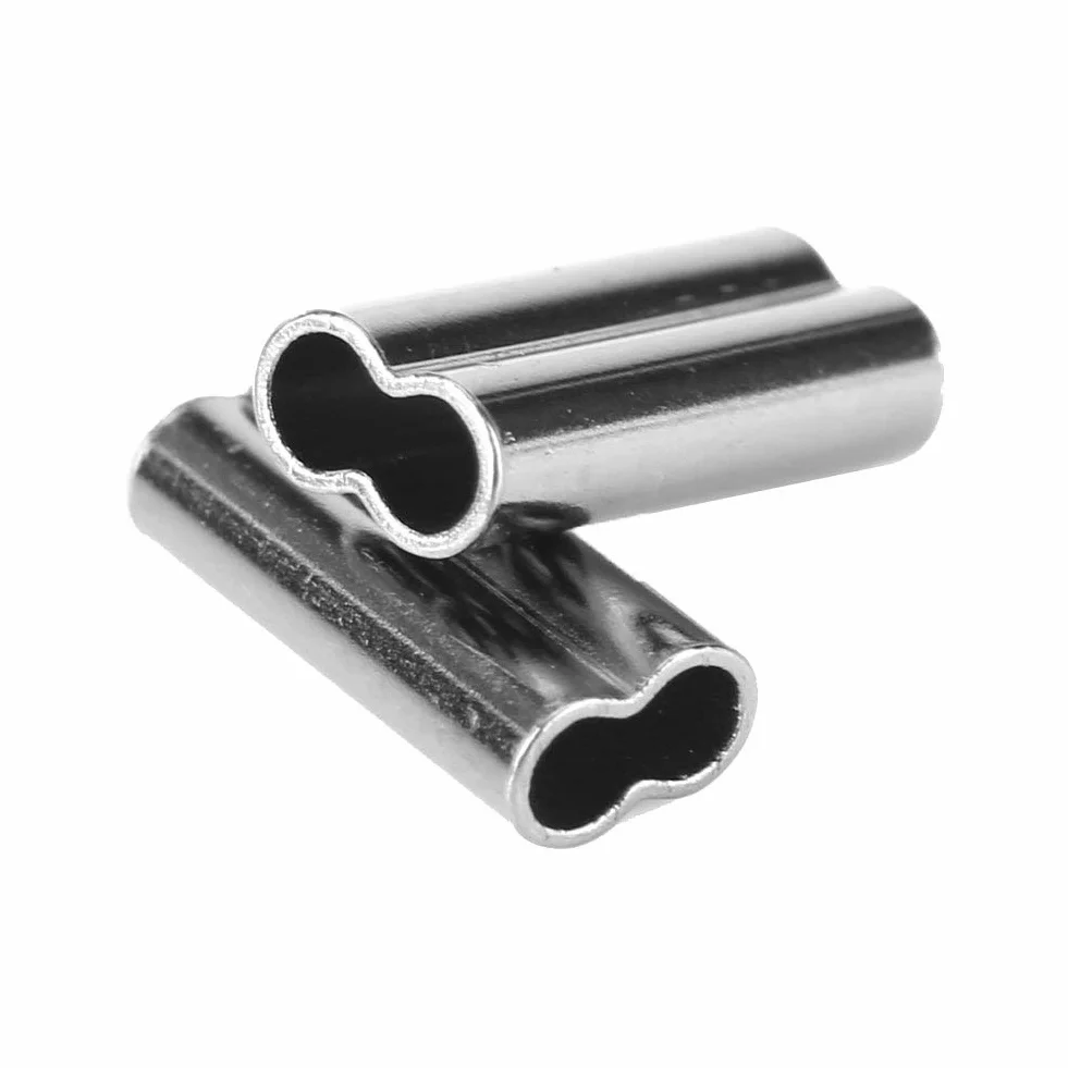 VGEBY 100pcs Mangas de Pesca, Conectores de Tubo de Cobre Dobles 1-2mm