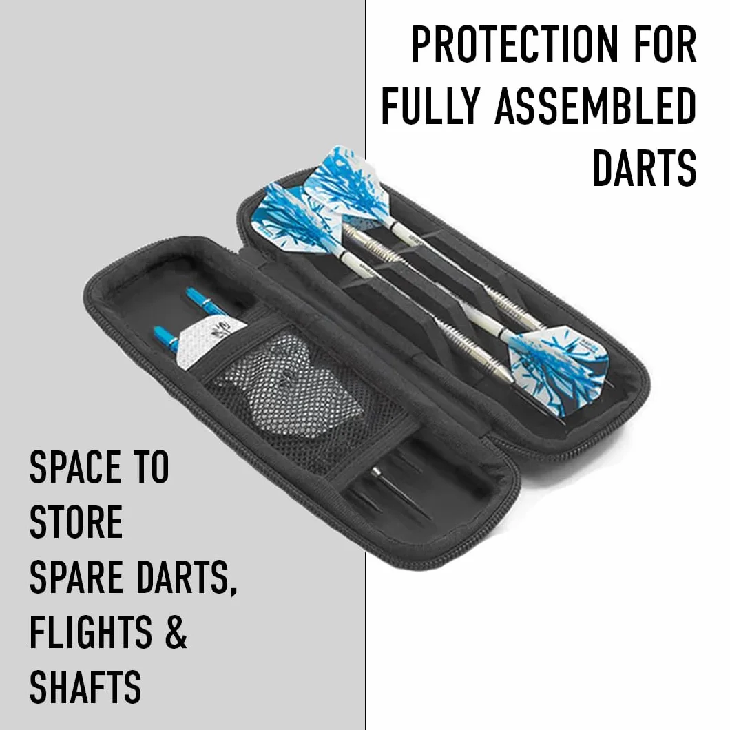 Harrows Blaze - Funda para dardos resistente y duradera de color azul - Puede contener dardos completamente montados