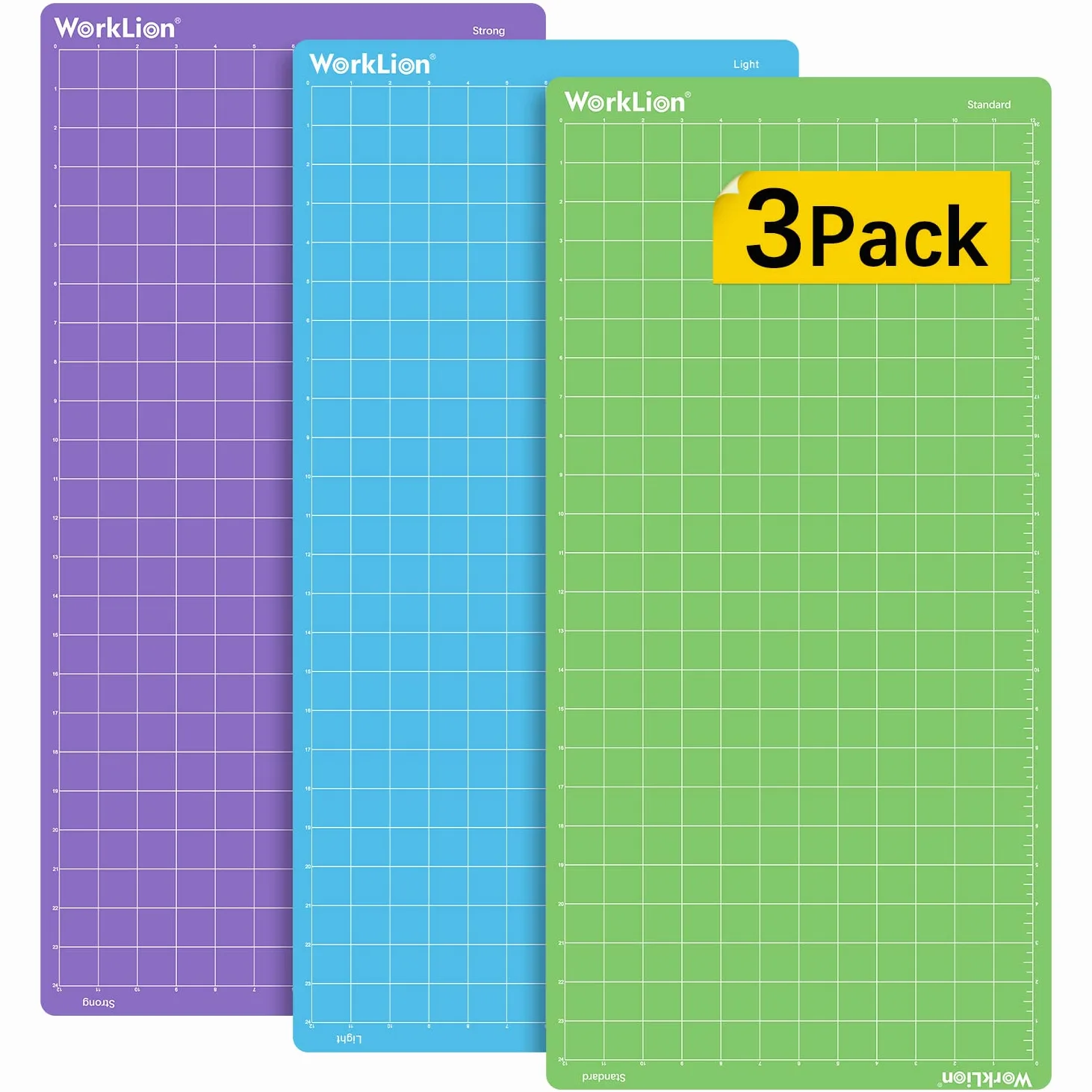 WORKLION Alfombrilla de corte 30,5 x 61cm para Cricut Explore One/Air/Air 2/Maker Variedad adhesiva(Bajo,Moderado,Fuerte) antideslizante y duradera, accesorios de repuesto para Cricut