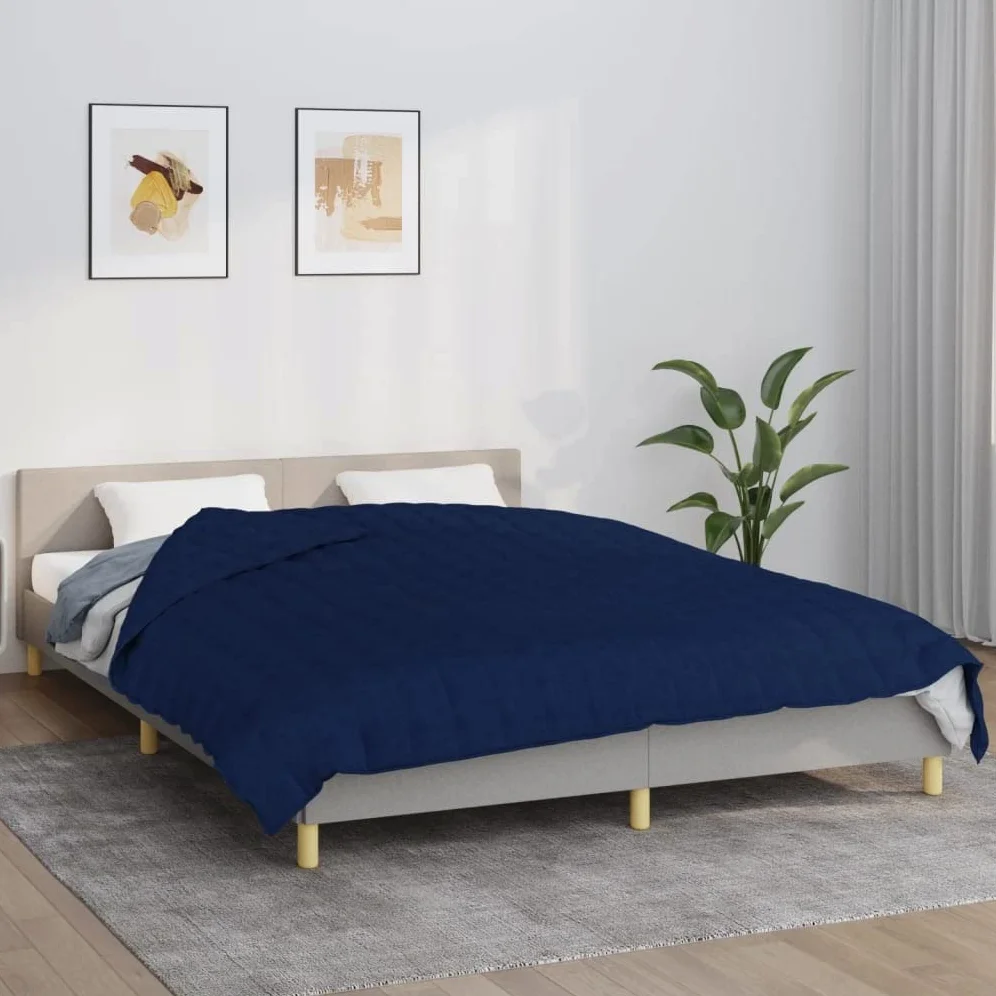 Manta ponderada (220 x 235 cm, 11 kg, tejido clásico, manta ponderada, manta antiestrés, manta para un sueño profundo y un mejor descanso, manta de algodón