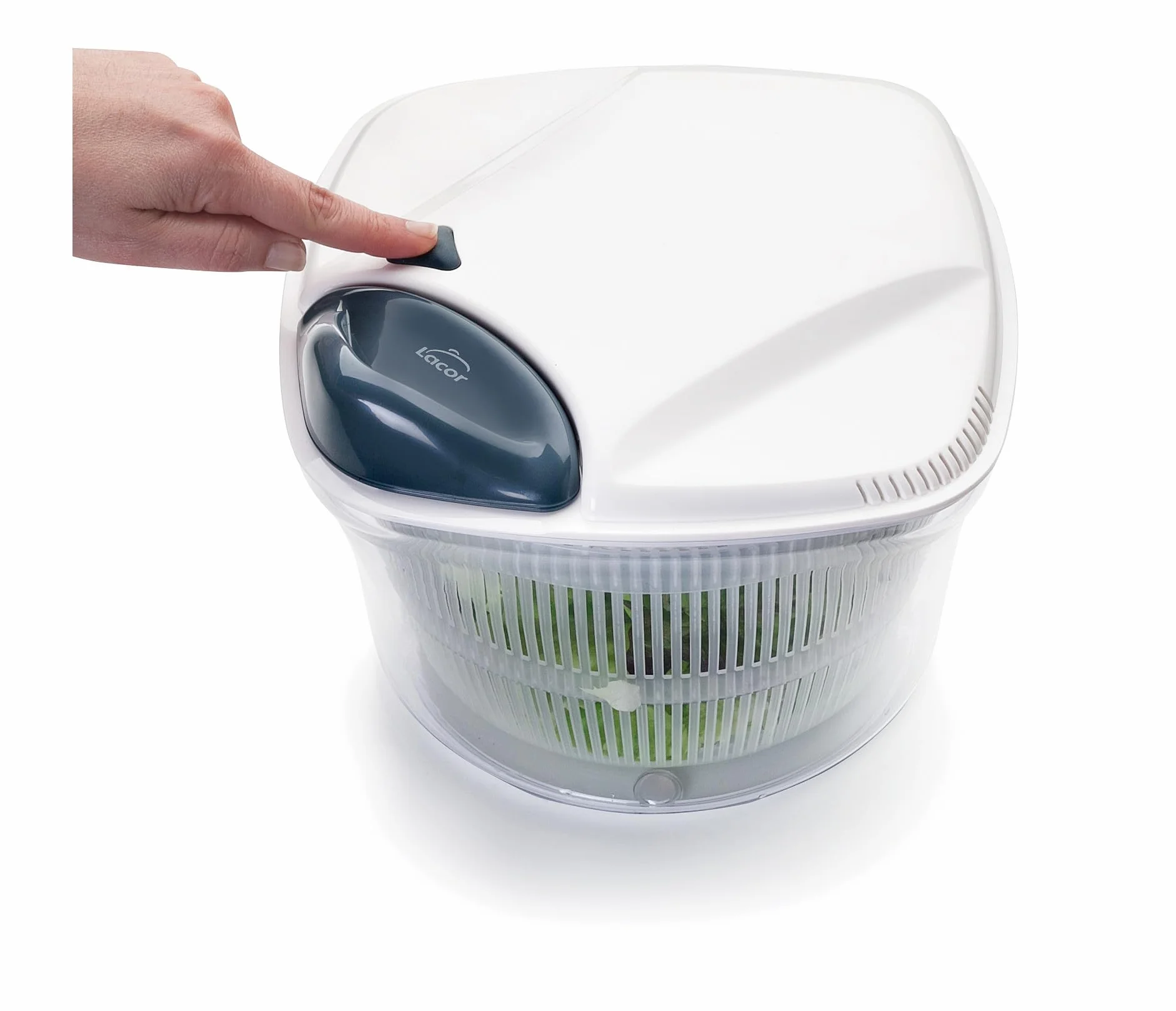 LACOR - 61403 - Centrifugadora con Tirador 700r.p.m. 26x20cm - Blanco