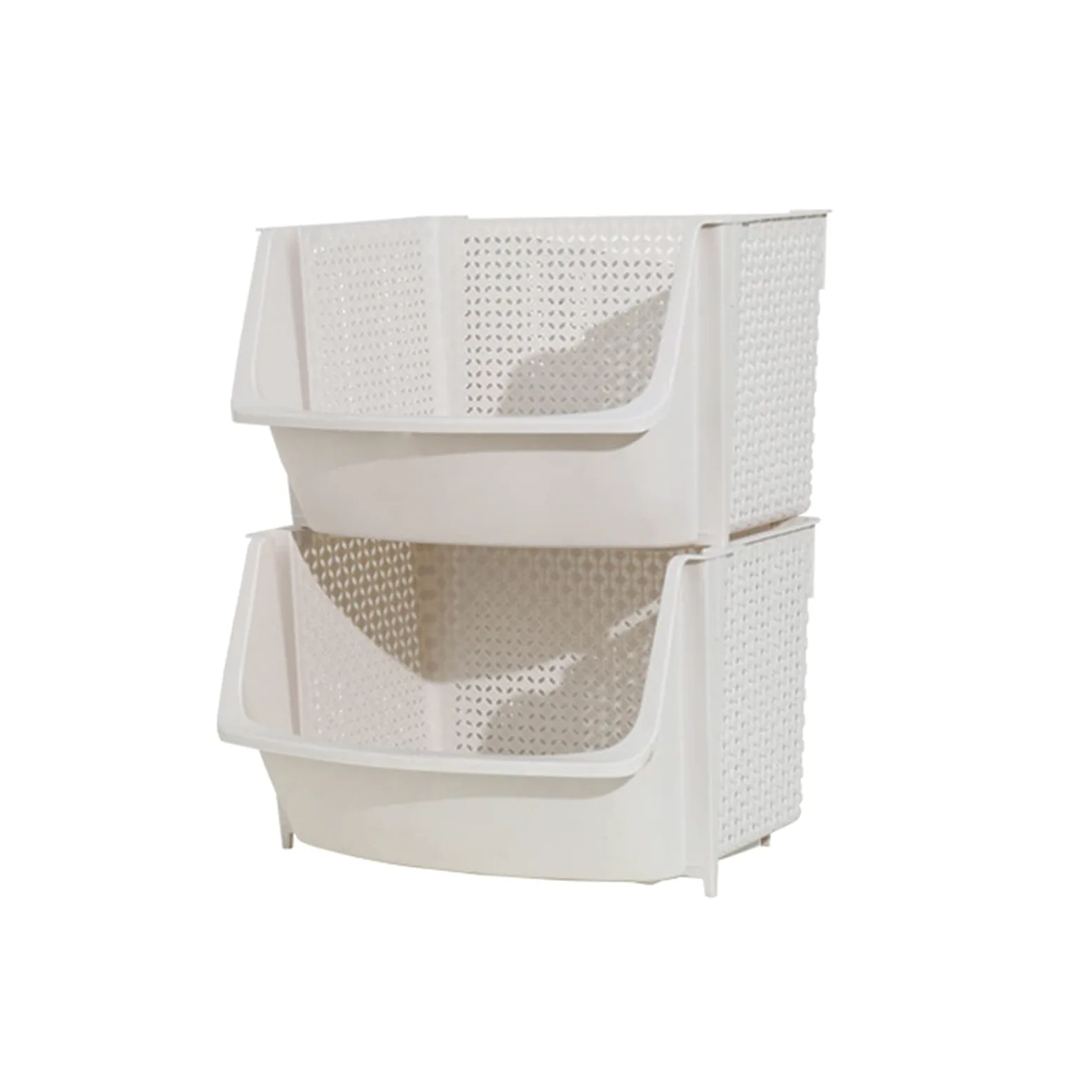 Cesta de colador Drenaje Cesta de cocina Almacenamiento Cesta de plástico Multifuncional Multifuncional Diseño hueco Verduras Racks de frutas Organizador apilable Cesta de colador de cocina