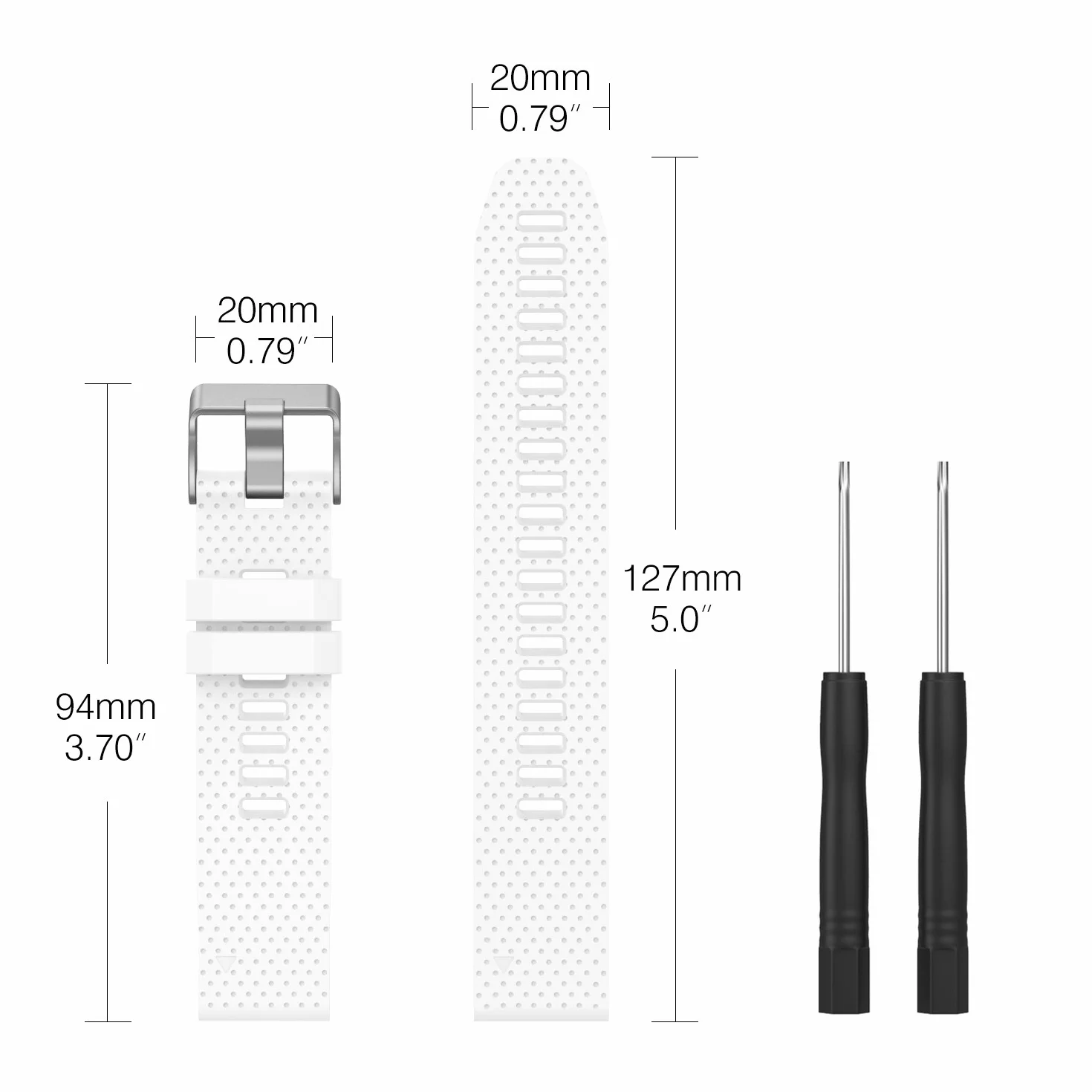 MoKo Correa de Reloj Compatible con Garmin Fenix 7S 20mm Quick Fit Pulsera Deportiva Silicona