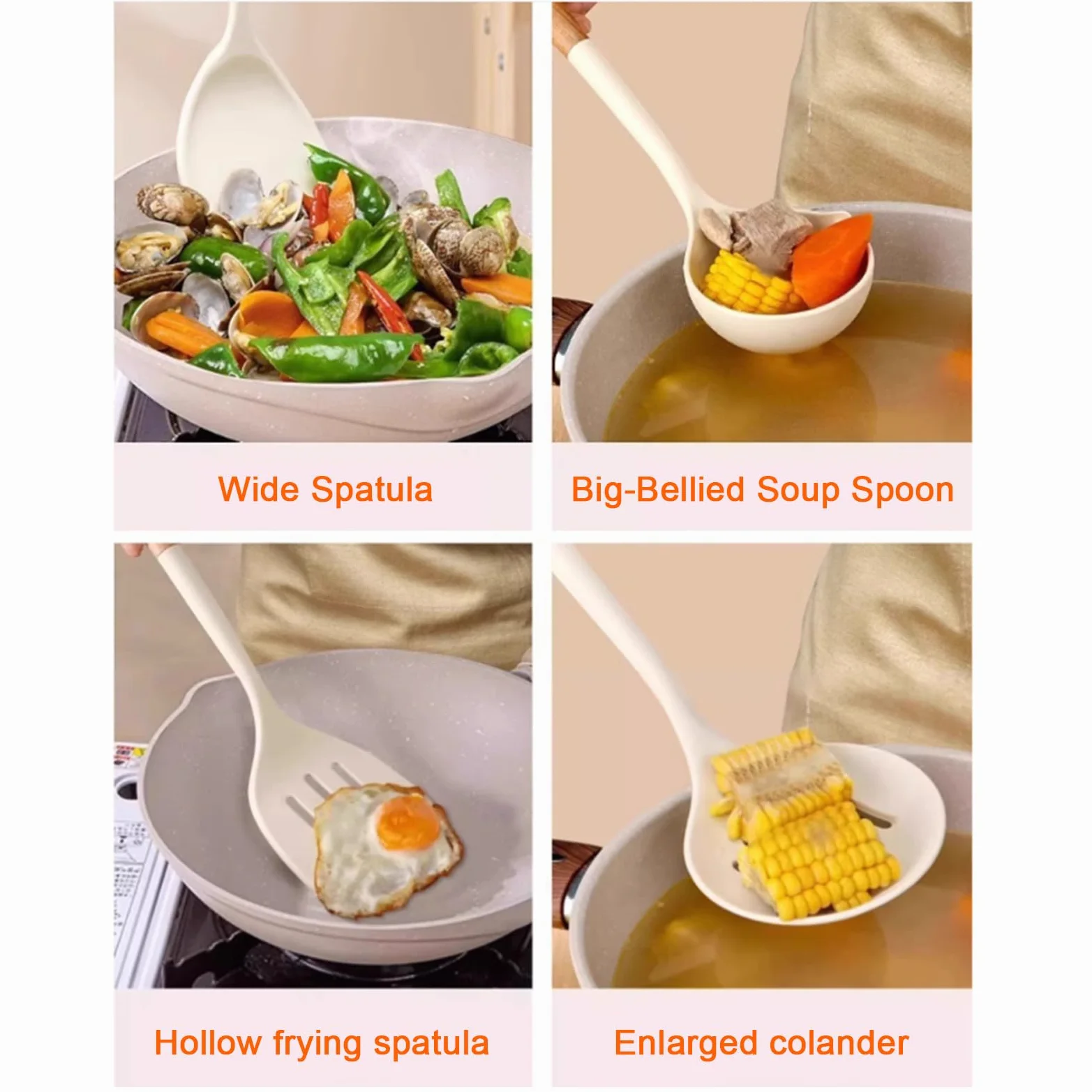 Espátula de silicona silicona alimentaria antiadherente | Espátulas seguras para cocinar Accesorios de Alimenticio para Mezclar, Hornear, Freír, Servir, Preparar, y Exterior