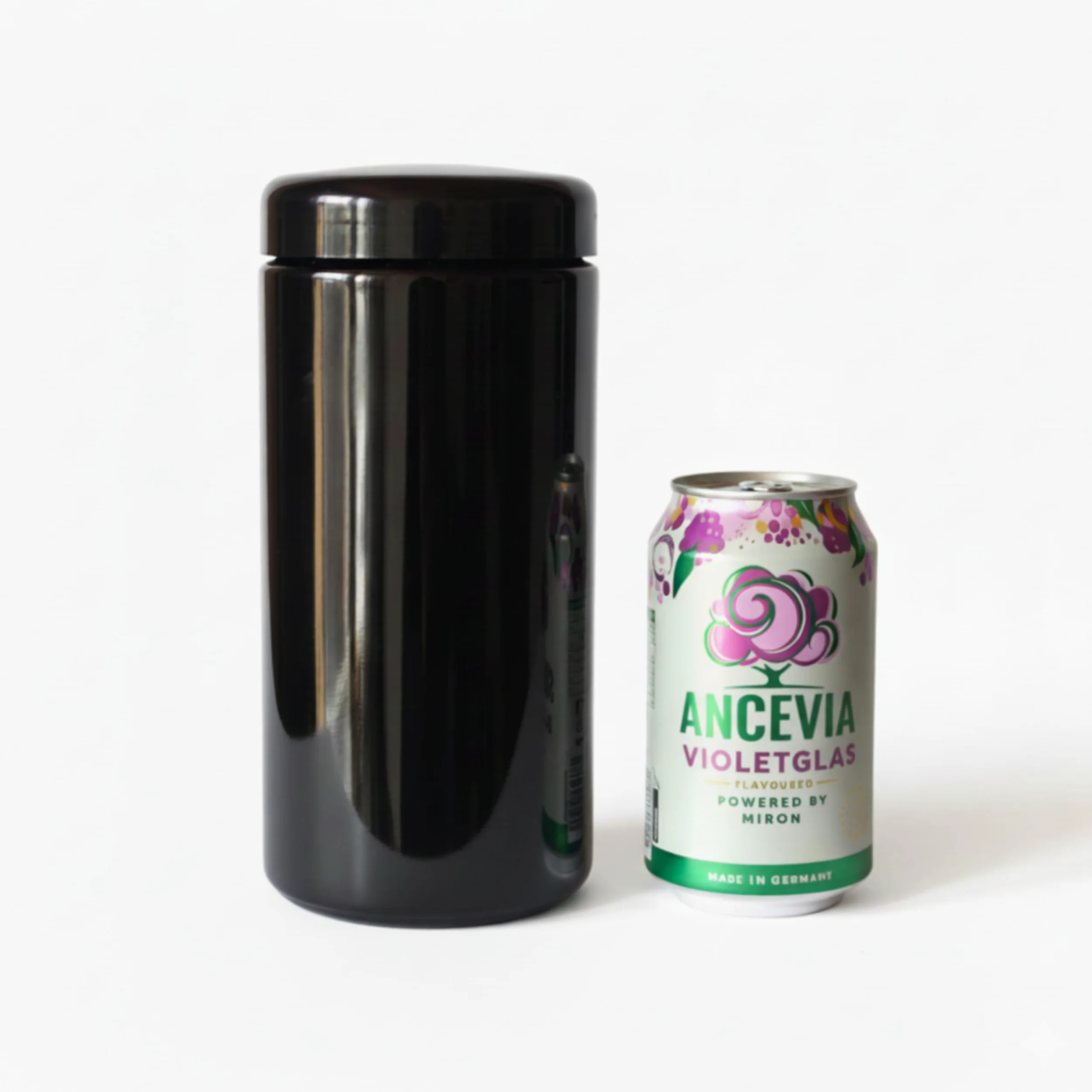 ANCEVIA Tarros de Cristal con Tapa 1000 ml – Set de 3 Botes Herméticos de Vidrio Violeta Miron para Cocina – Conservación Premium para Café, Harina, Arroz y Hierbas – Protección UV