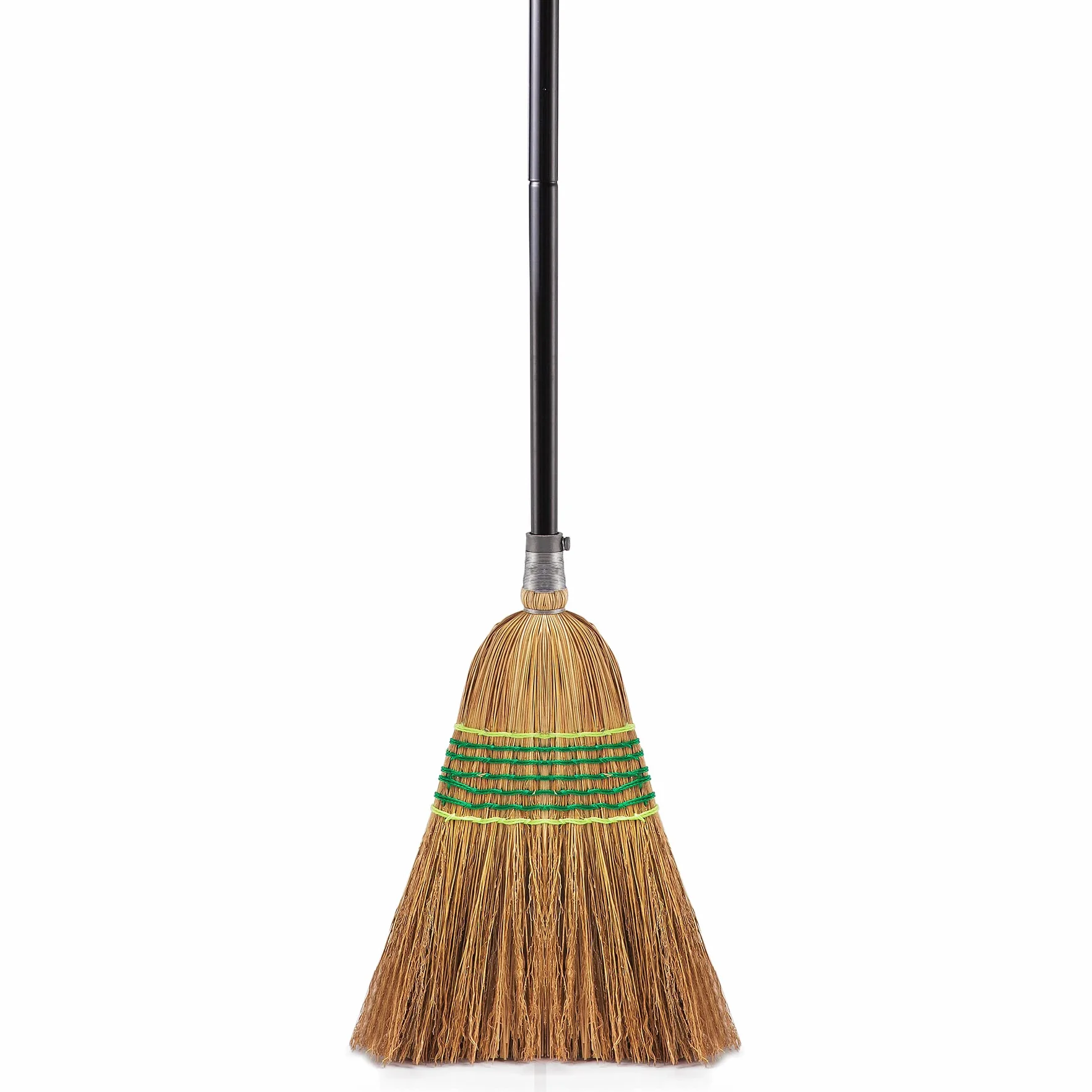 Yocada Escoba de maíz Resistente para Interiores y Exteriores, 60 Pulgadas de Alto, Patio, Garaje, vestíbulo, Centro Comercial, Mercado, Suelo, hogar, Oficina, Hojas, Piedra, Polvo,