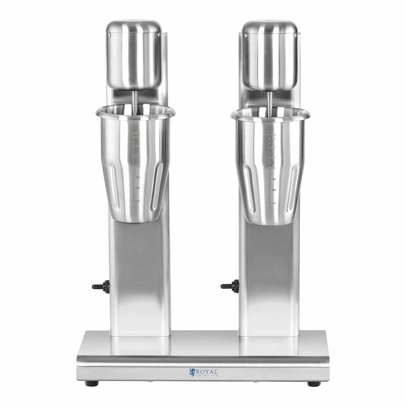 Royal Catering Batidora de Batidos Mezclador RCPMS-160S (Hasta 15.000 rpm, Doble: 2 x 1 L, Carcasa en acero inoxidable)