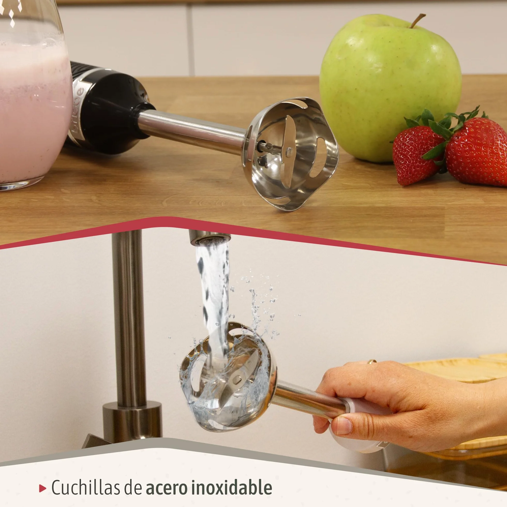briebe Elegance Set Tostadora Pan 2 Rebanadas, 7 Niveles Tostado + Hervidor Agua Eléctrico 1,7L Inalámbrico, 2200W Libre BPA + Batidora de Mano 600W, 2 Velocidades, Acero Inoxidable, Negro