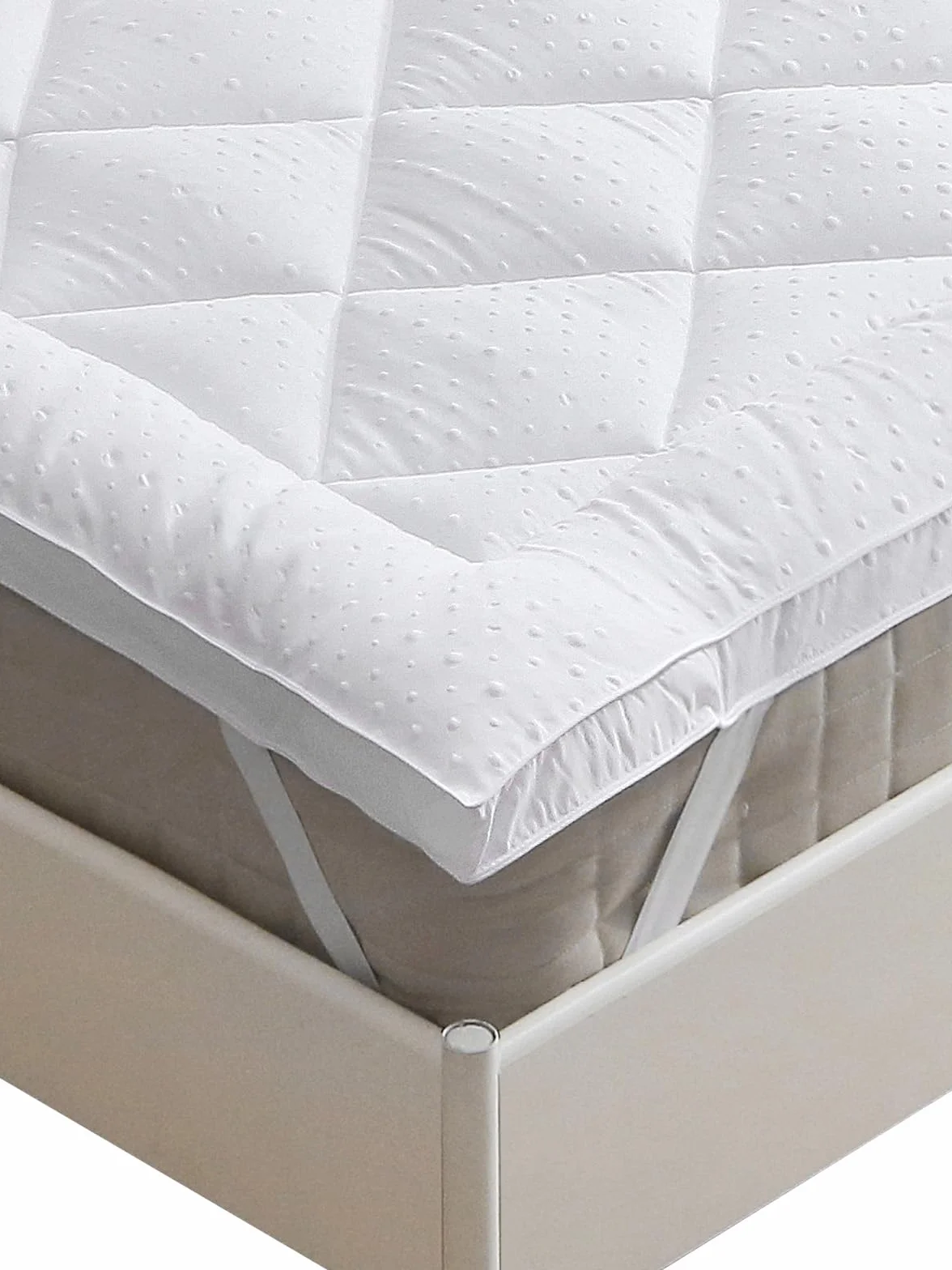 Topper Colchón Microfibra 180x200cm, Cubre Colchon Suave y esponjosa Aumento Comodidad Funda Colchon Acolchado Hipoalergénico para Cama Doble y Cama de muelles con Correa Elástica