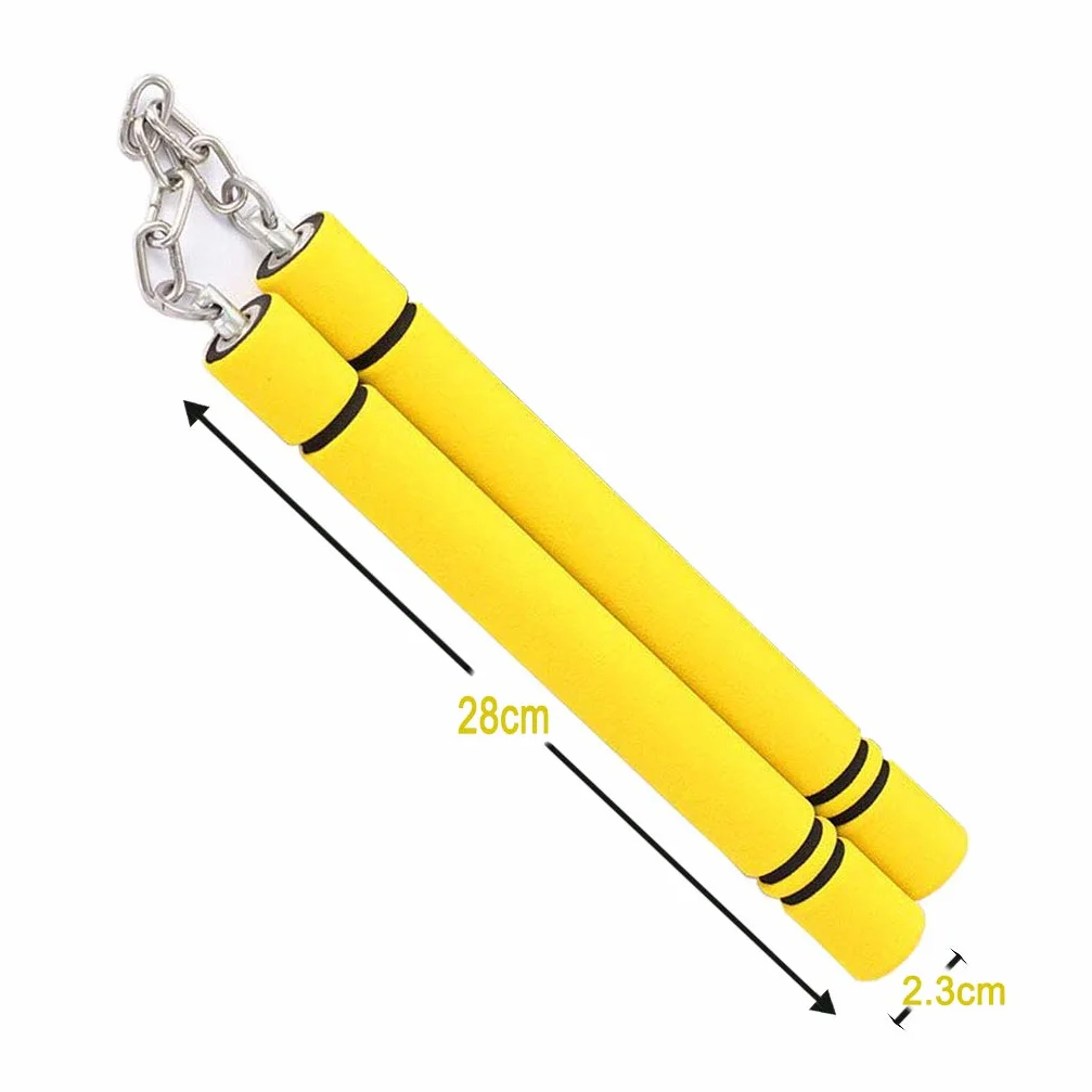 2 Pcs Nunchakus de Espuma Entrenamiento Práctico, Nunchucks de Artes Marciales, Nunchaku de Entrenamiento de Seguridad, Nunchakus para Niños Adultos y Principiantes