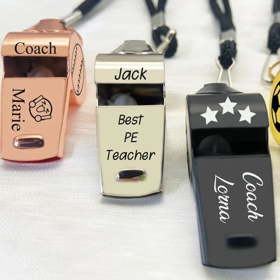 Silbato Deportivo Personalizado de Acero Inoxidable para Árbitros, Entrenadores, Profesores