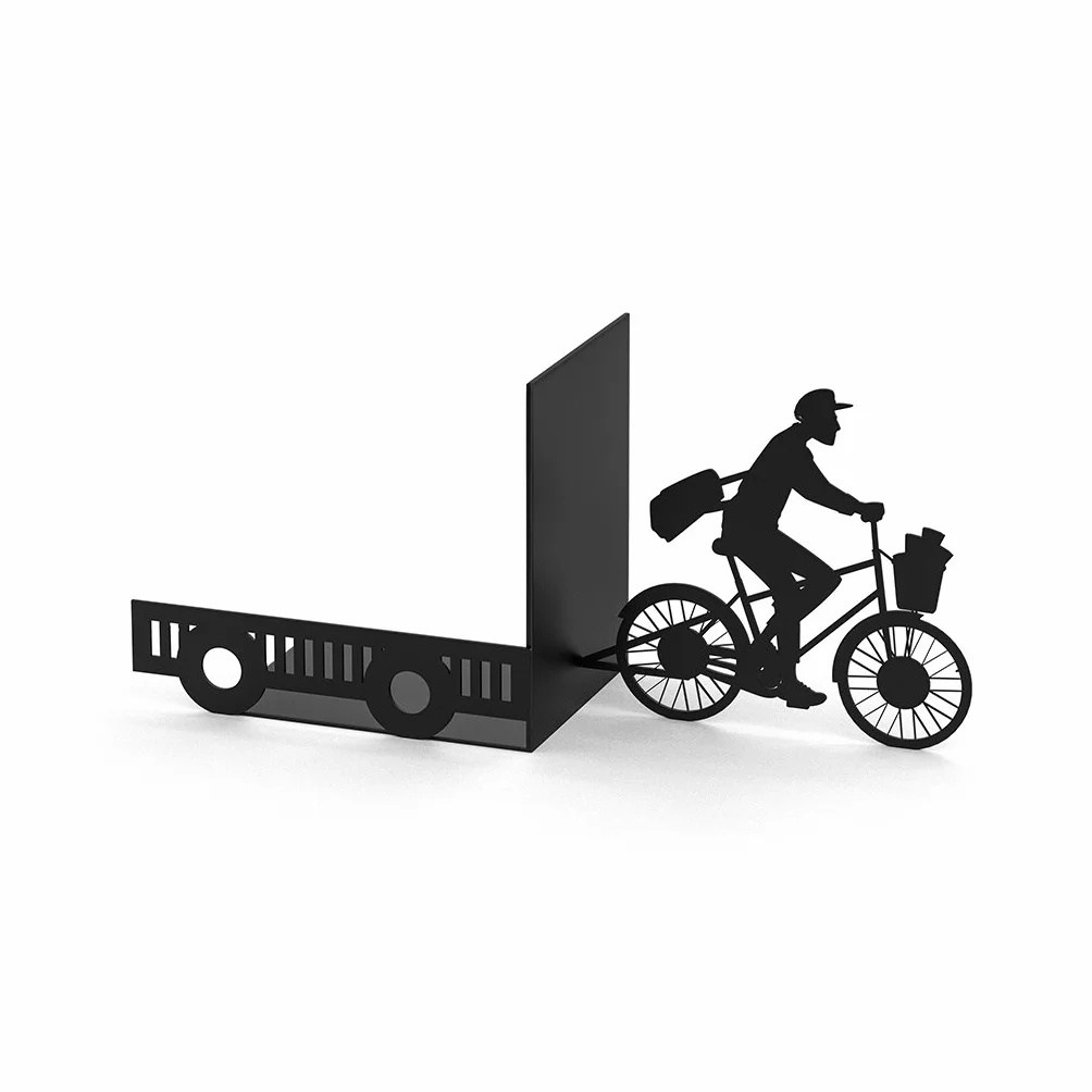 Balvi Sujetalibros Postman Color Negro Decorativo Metal