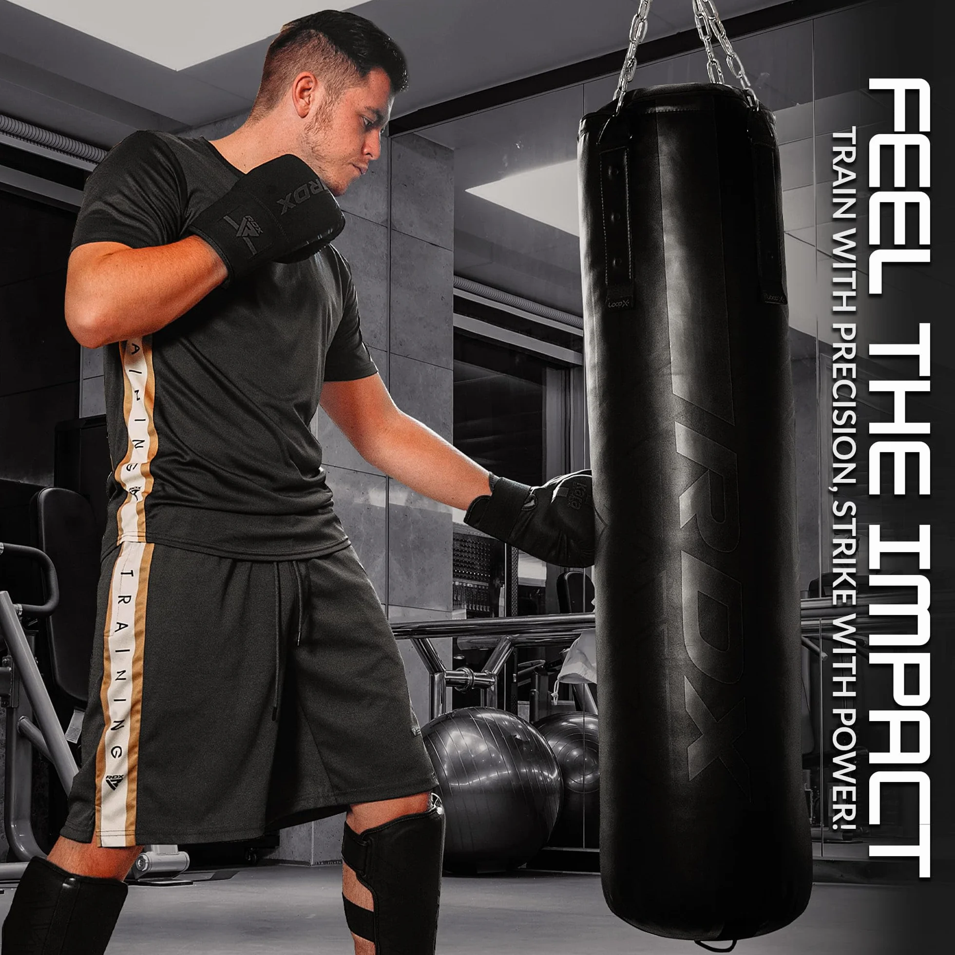 RDX Guantes de Boxeo Maya Hide Cuero para Entrenamiento, Saco, Sparring, Muay Thai, MMA