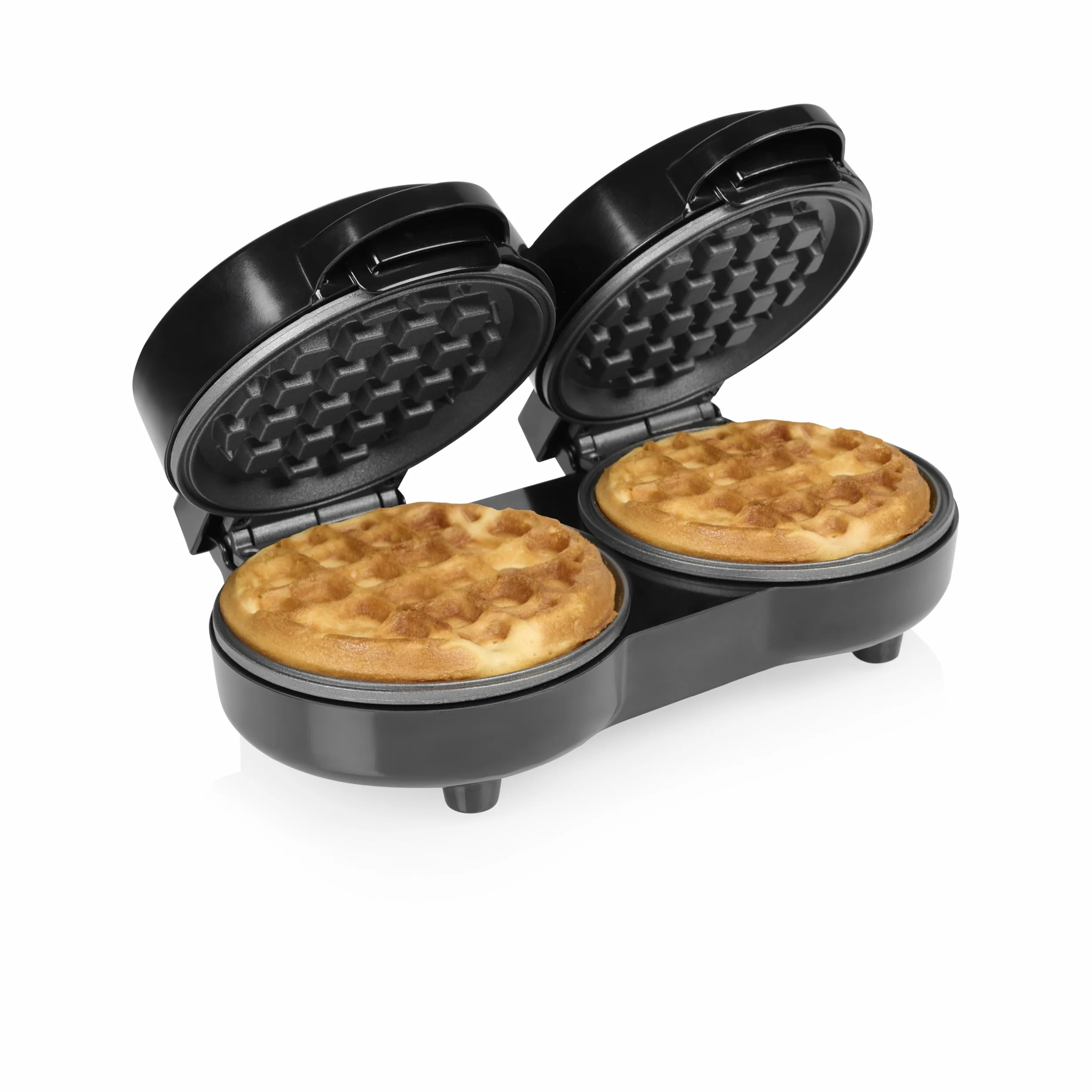 Tristar Gofrera Mini Doble, 2 Gofres por Uso, Potencia de 1100 W, Placas de Aluminio Antiadherentes, Diseño Compacto, WF-2115