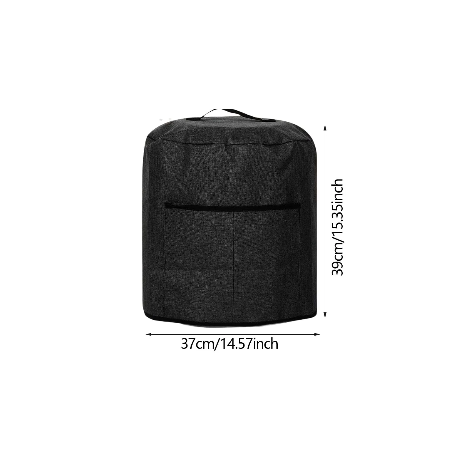 Tapa para Freidora de Aire, Bolsillo de Almacenamiento, Restaurante, Fácil de Limpiar, a Prueba de Polvo, Cubierta Antipolvo para Electrodomésticos, T, Negro, Individual