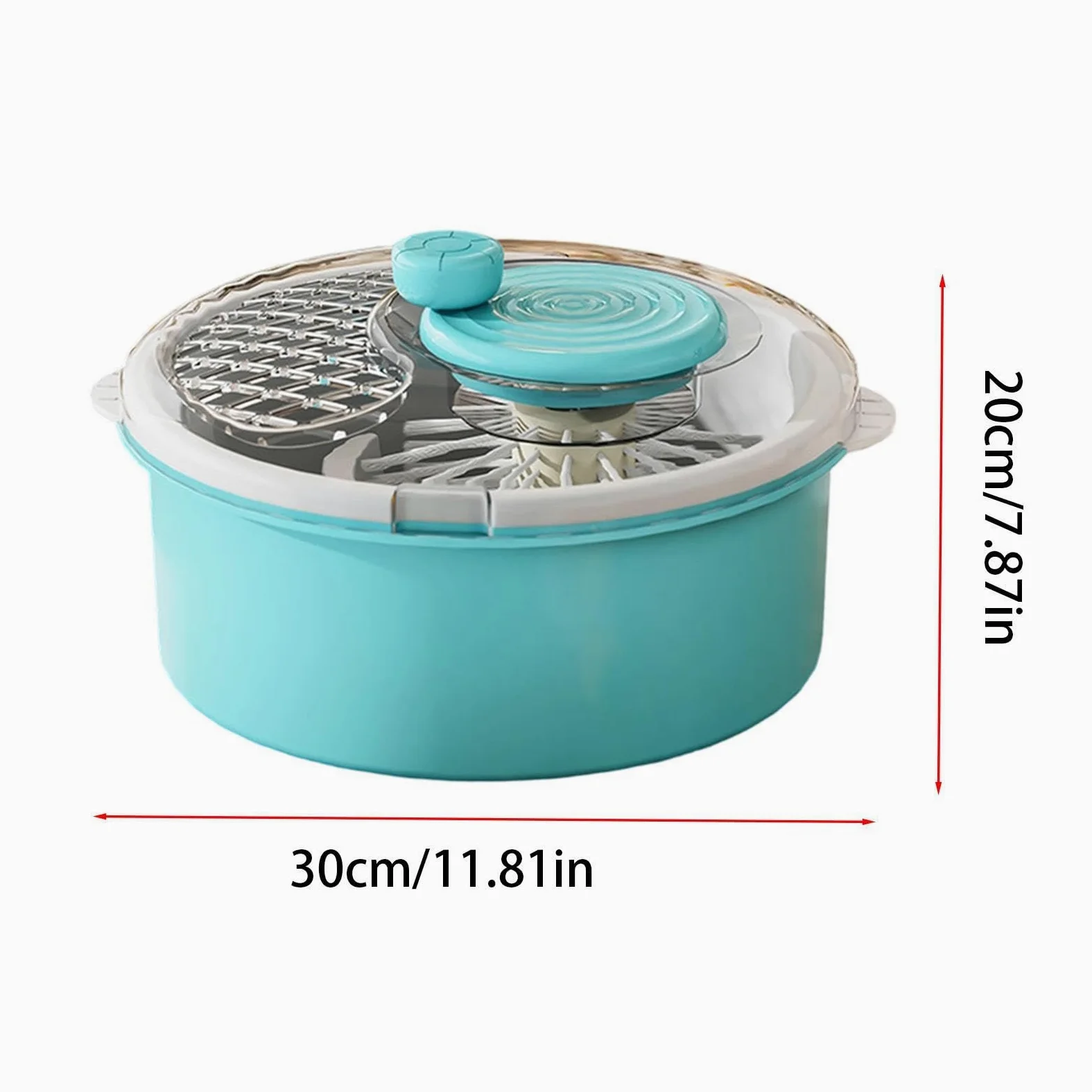 Gran centrifugadora de ensaladas Purificador multiusos, limpieza manual y | Escurridor De Frutas, Verduras Y De Ensaladas Para bayas lechuga alimentos grano hogar cocina