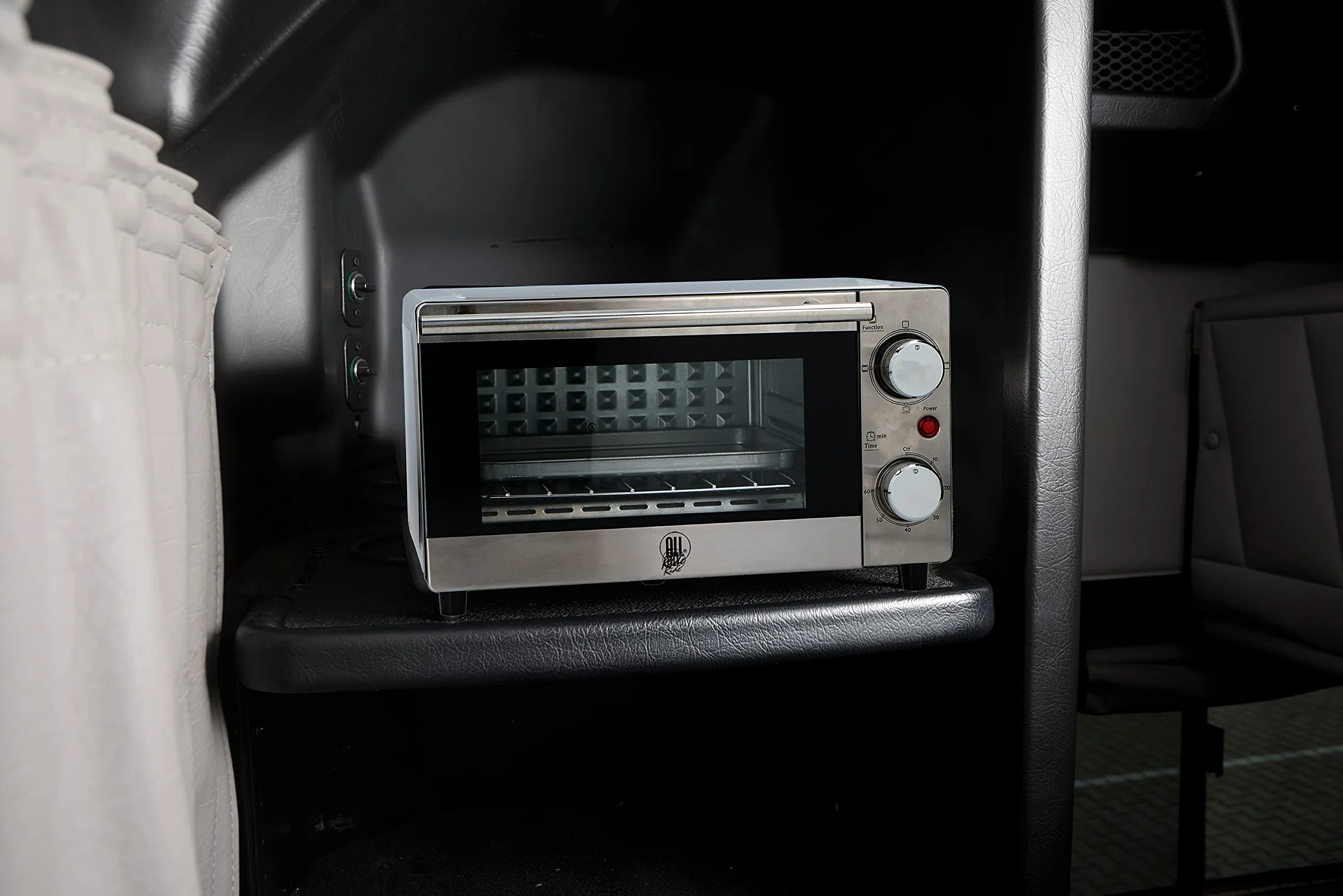 All Ride Horno - Horno de 24 v Camion - Mini Horno para Viajes en Camión o Caravana - 300 Vatios - 9 Litros - Acero Inoxidable