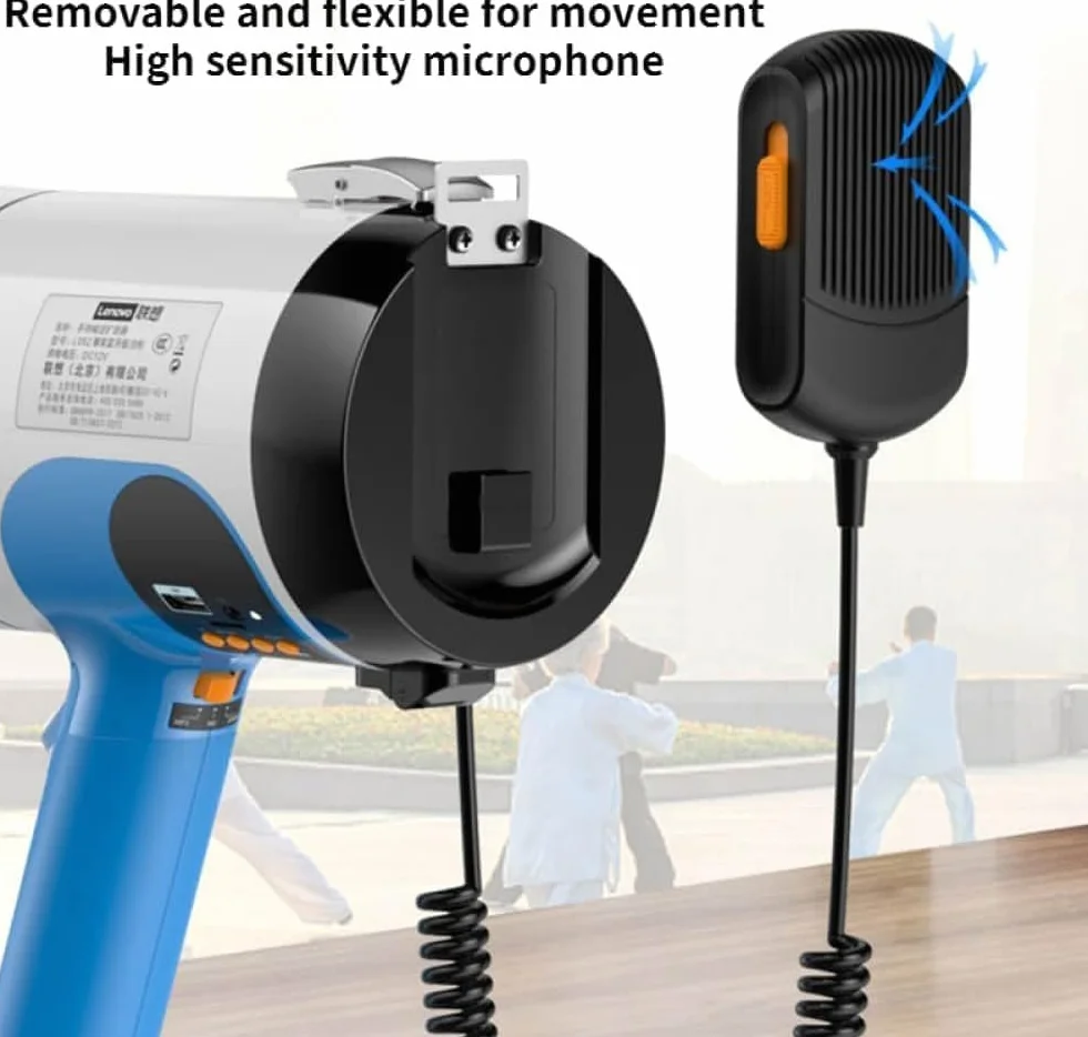 Megáfono Portátil 100W Altavoz Bullhorn de Gran Capacidad para Exteriores