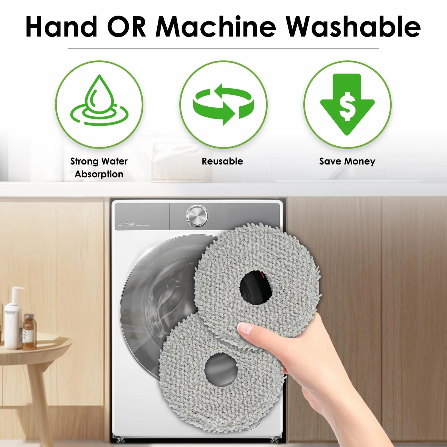 (4 piezas) X20+ Almohadillas de repuesto para aspiradora robot Xiaomi X20+/ X20 Plus/ 1S/ S20 plus/ S20+/ X10+/ X20 pro, paños de repuesto lavables, kit de accesorios para mopas