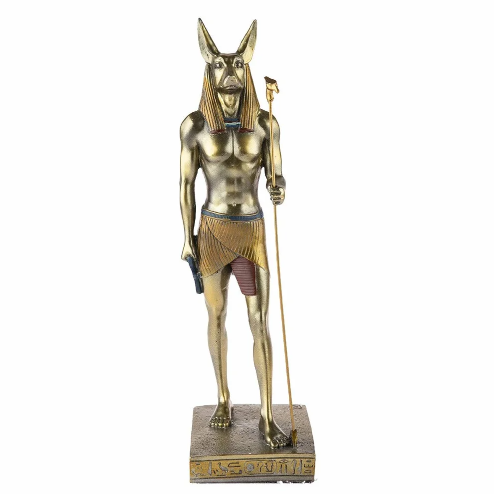 Egipska Statuetka Dekoracyjna Anubis