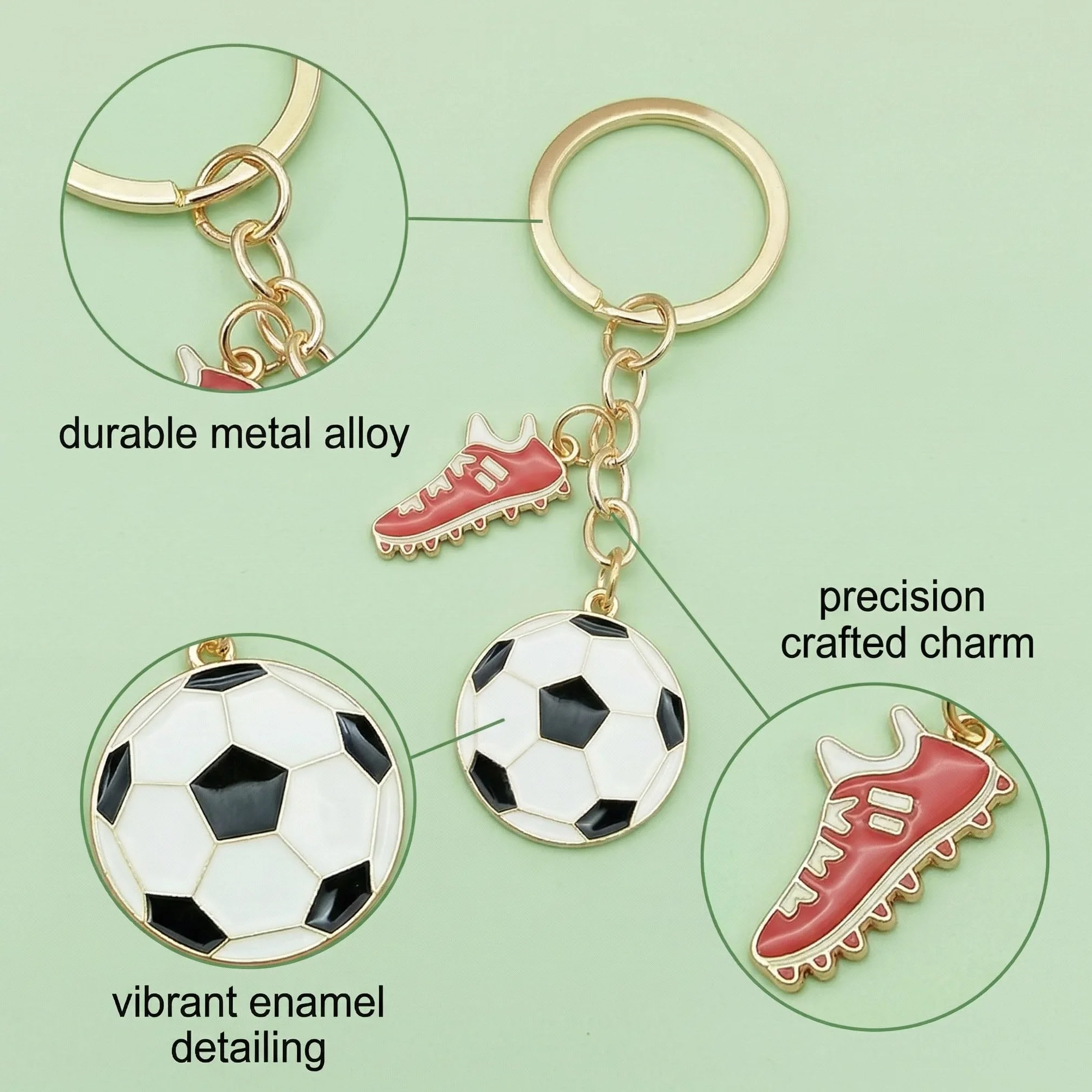 llavero fútbol colgante mini metal regalo aficionados fútbol niños hombres entrenadores