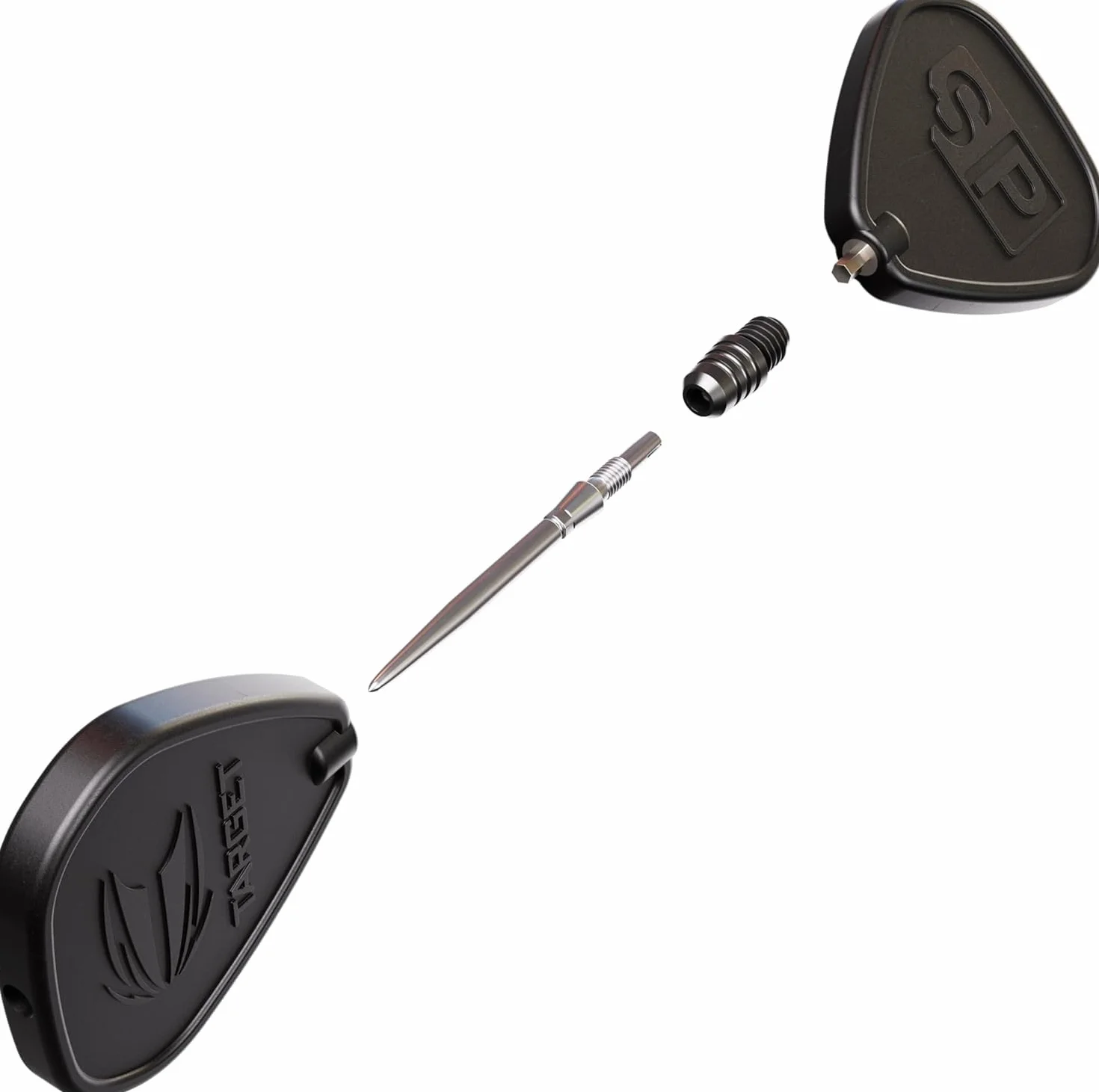 Target Dart Conversion Set Soft Tip to Swiss Point, Negro/Plata, Rosca 2BA