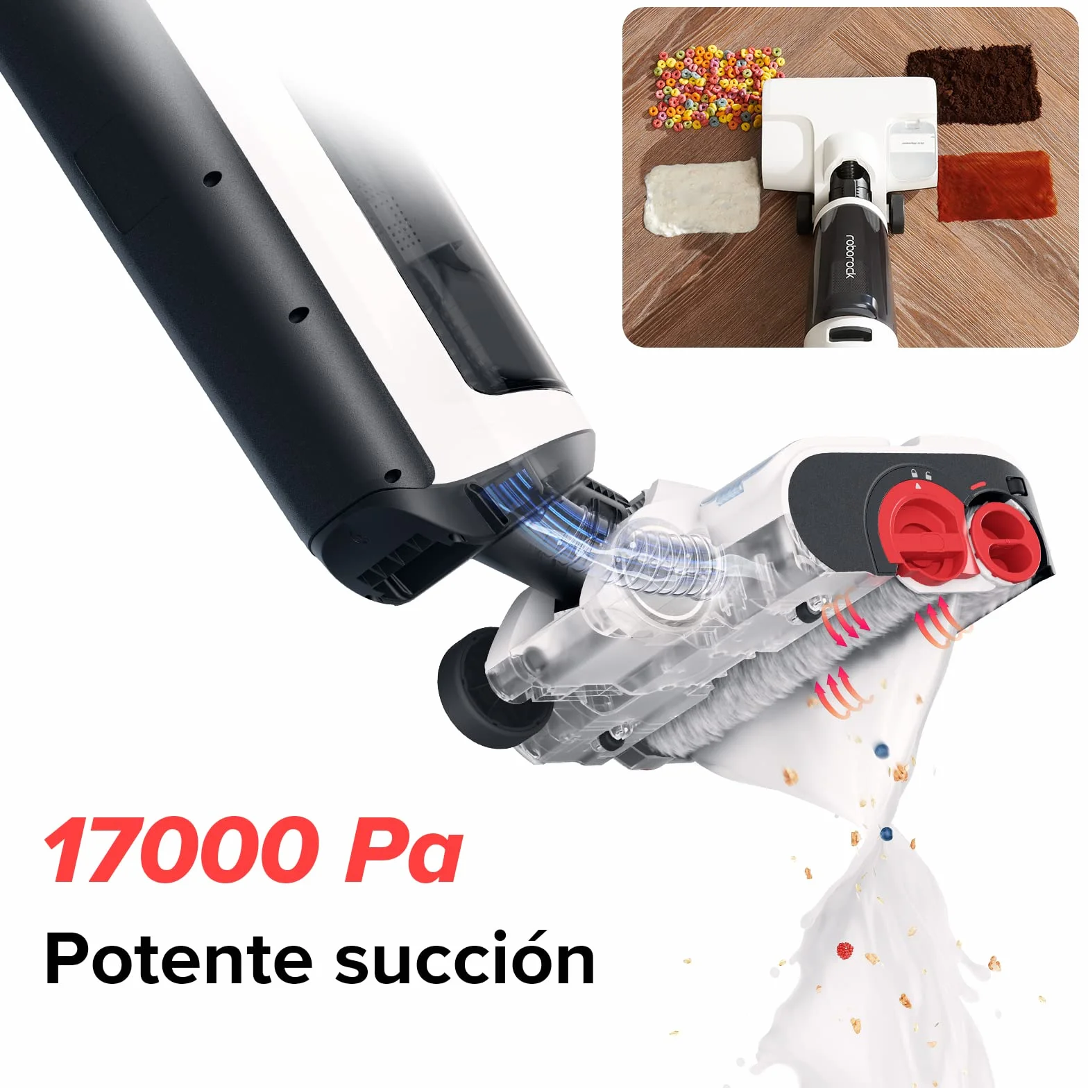 roborock Dyad Pro Aspiradora sin Cable en seco y húmedo, 17000pa Aspirador Escoba de Secado automático y autolimpieza con aplicación Inteligente y Tanques de Agua duales, para Suelos Duros