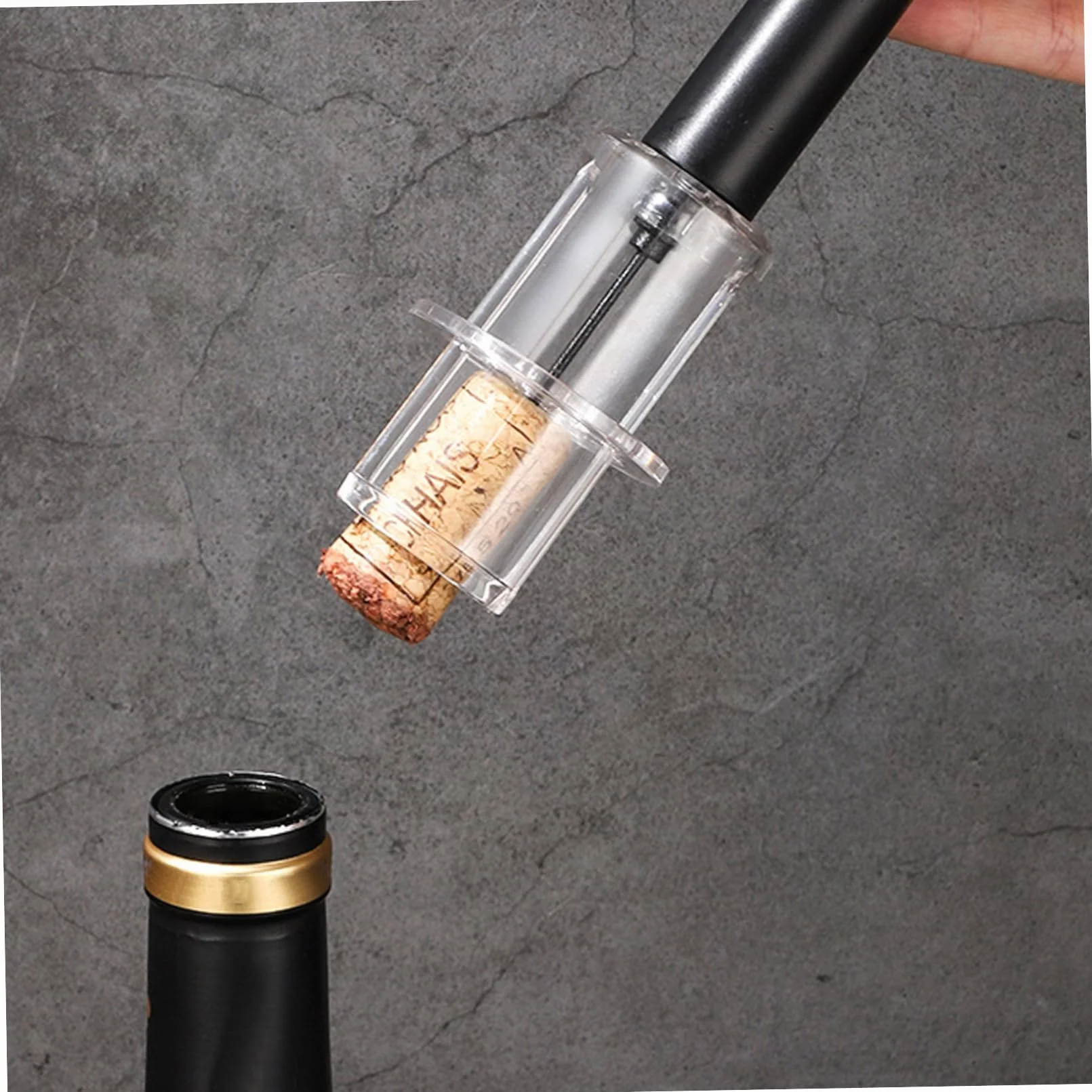 Abridor de Botellas de Vino, Bomba autocentrante para abridor de Vino, Manual de presión de Aire fácil de Usar para Corcho Rojo