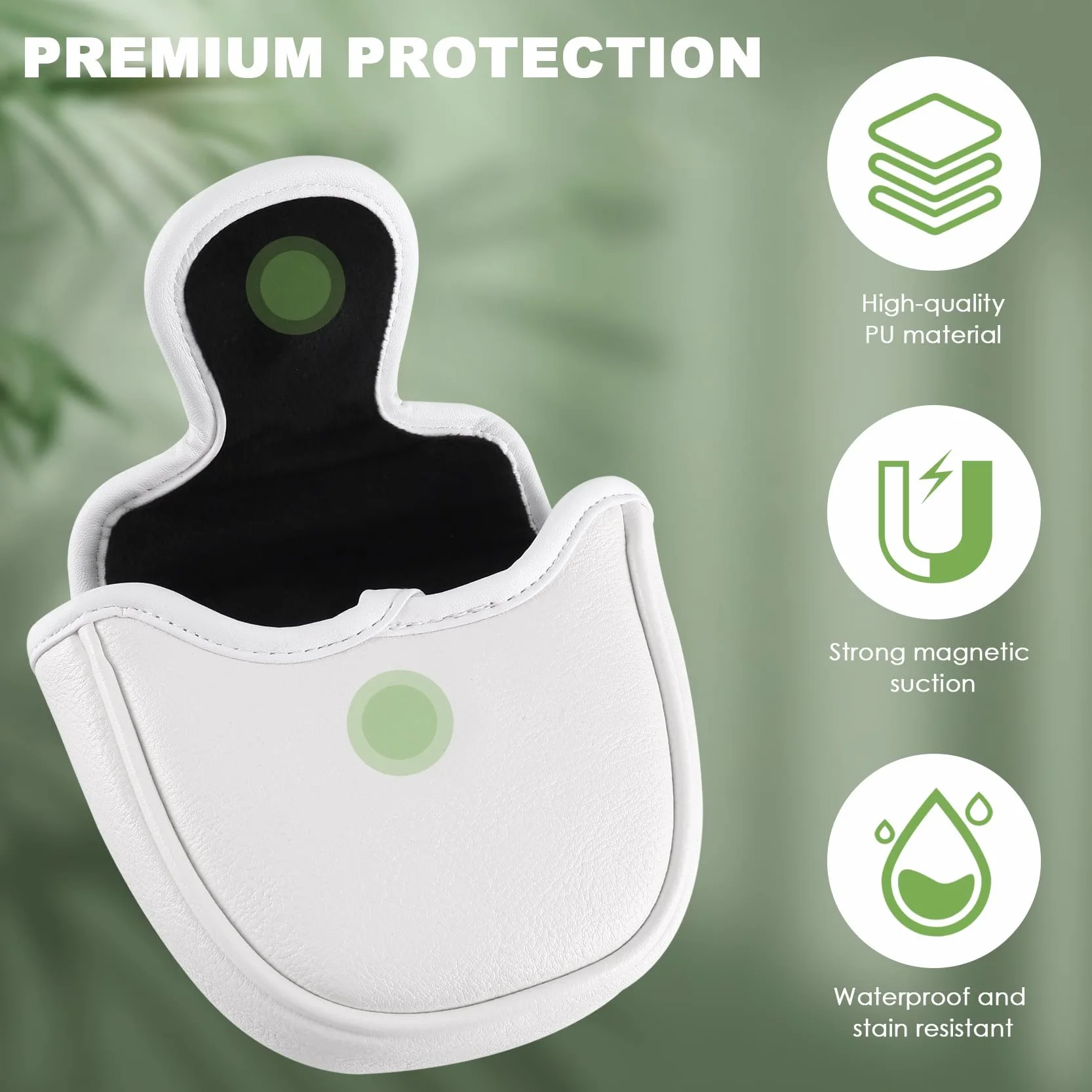 Cubierta magnética para putter de golf, compatible con 2 Ball, LH
