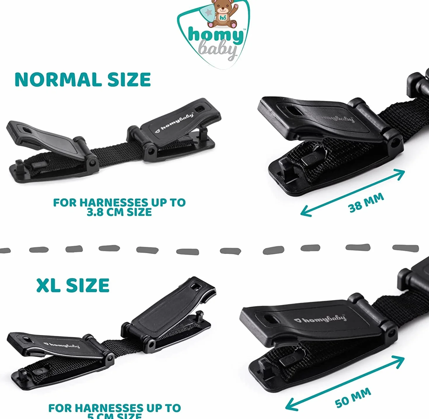 HOMYBABY® Hebilla para Silla de Bebé - Clip Antiescape para Arnés Infantil
