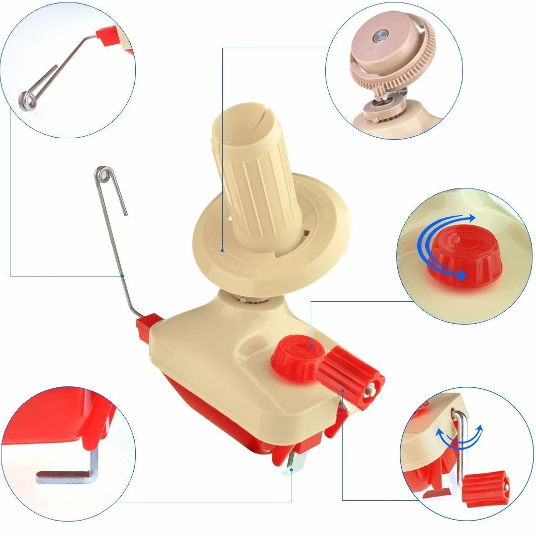 Bobinadora de bolas de rosca,Corchete de la mesa de la devanadera, broche manual Accesorios de costura,Uso en el hogar Manual Winder Holder