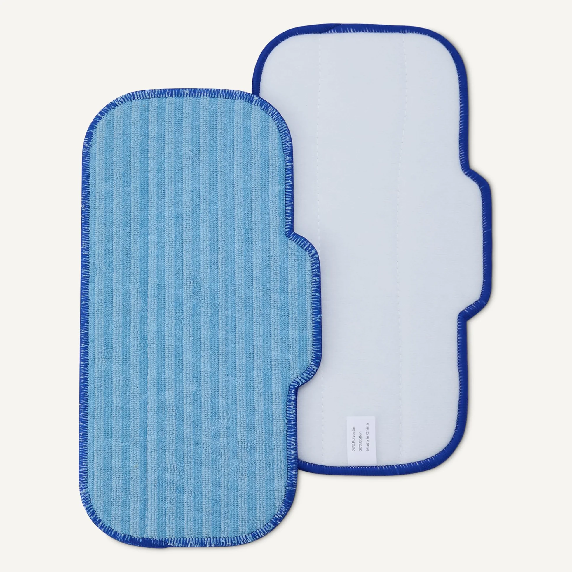 Amazon Basics Almohadillas de Repuesto para mopa a Vapor, Lavables para Todo Tipo de Suelos Duros, 30.4 x 13.9 x 0.5 cm, Azul, Paquete de 4