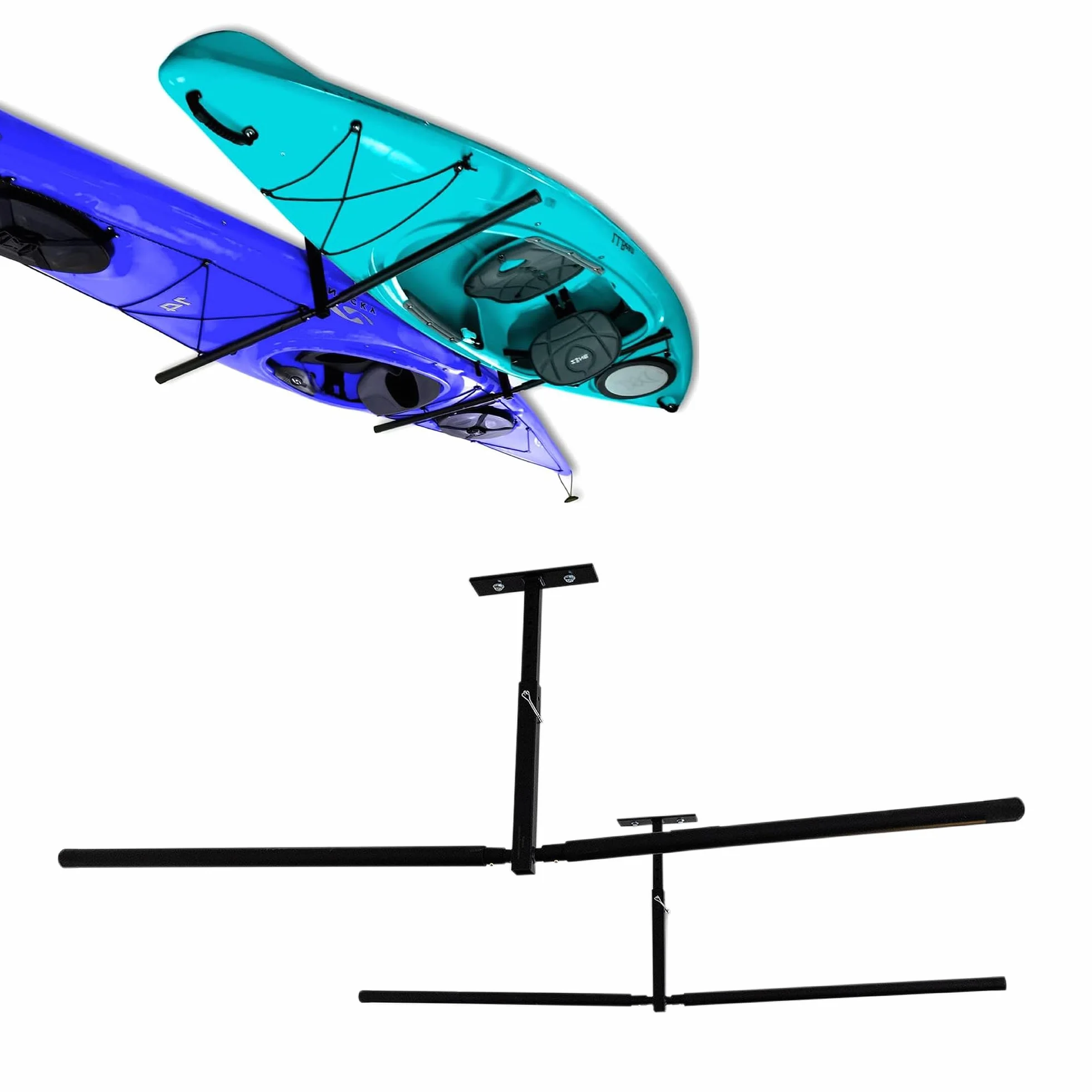 StoreYourBoard Soporte de Techo para 2 Kayak, Ajustable