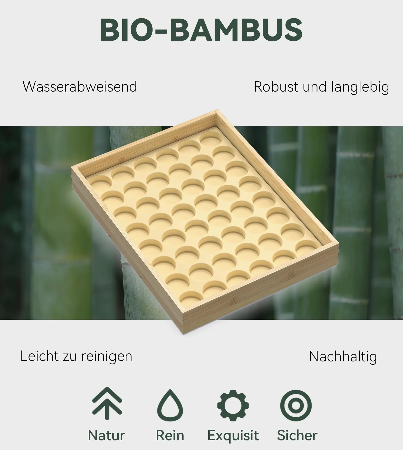 WELL WENG Para cápsulas originales Nespresso – Almacenamiento de cápsulas de café de bambú para cajones (mediano)