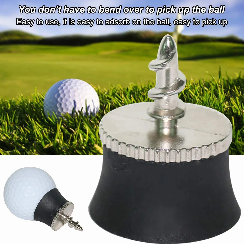 Ventosa de golf, bola de golf de aleación de silicona negra, herramienta de recuperación de ventosa, herramienta de recogida de pelota de golf, accesorio de golf (negro, 2 unidades)