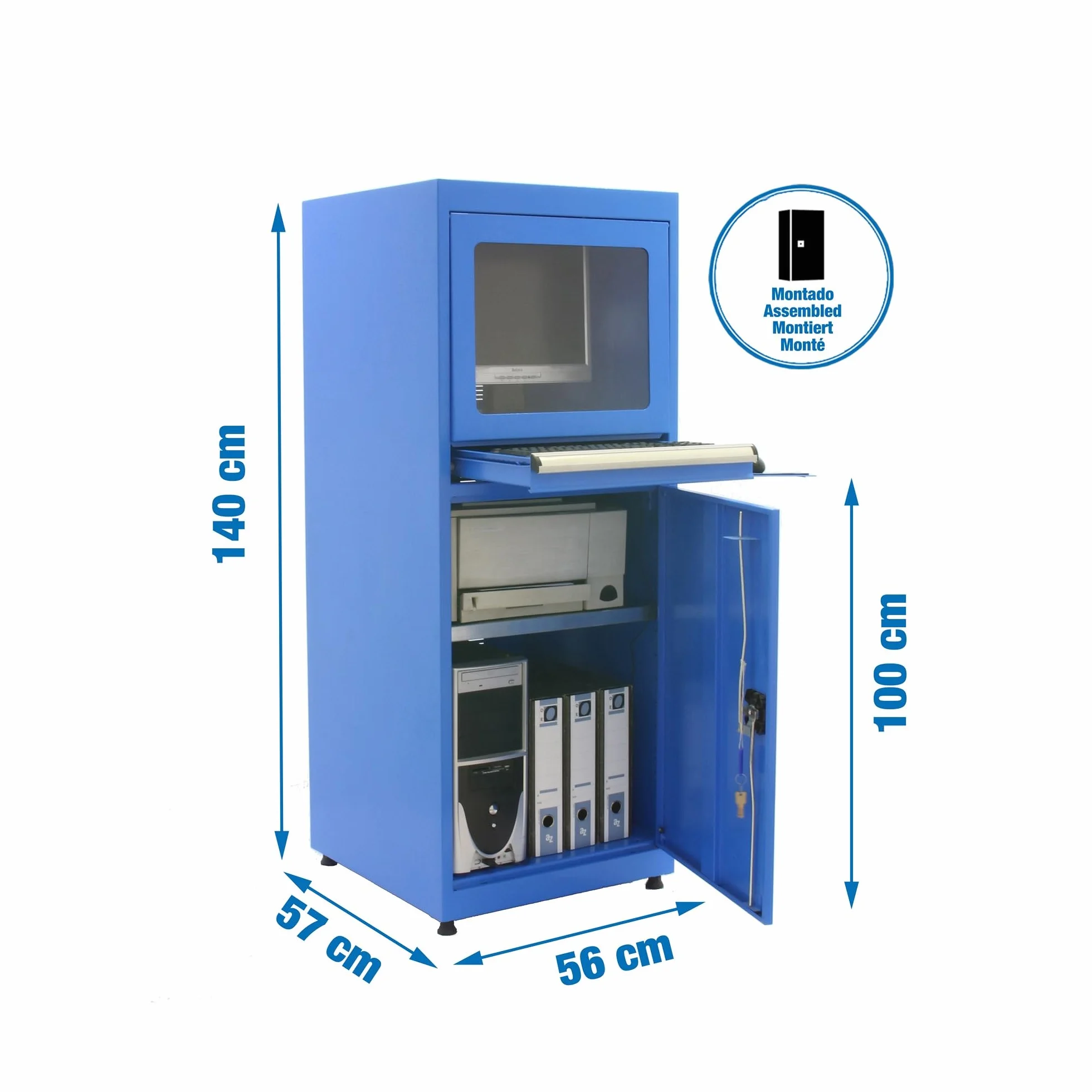Armario para Ordenador Azul Simonrack 1400x560x600 MMS - Armario para Ordenador