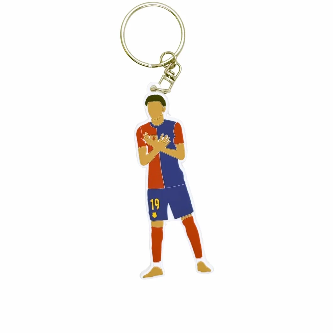 Llavero de goma 8 cm diseño láminas 304 malla barco blaugrana regalo aficionados Barcelona