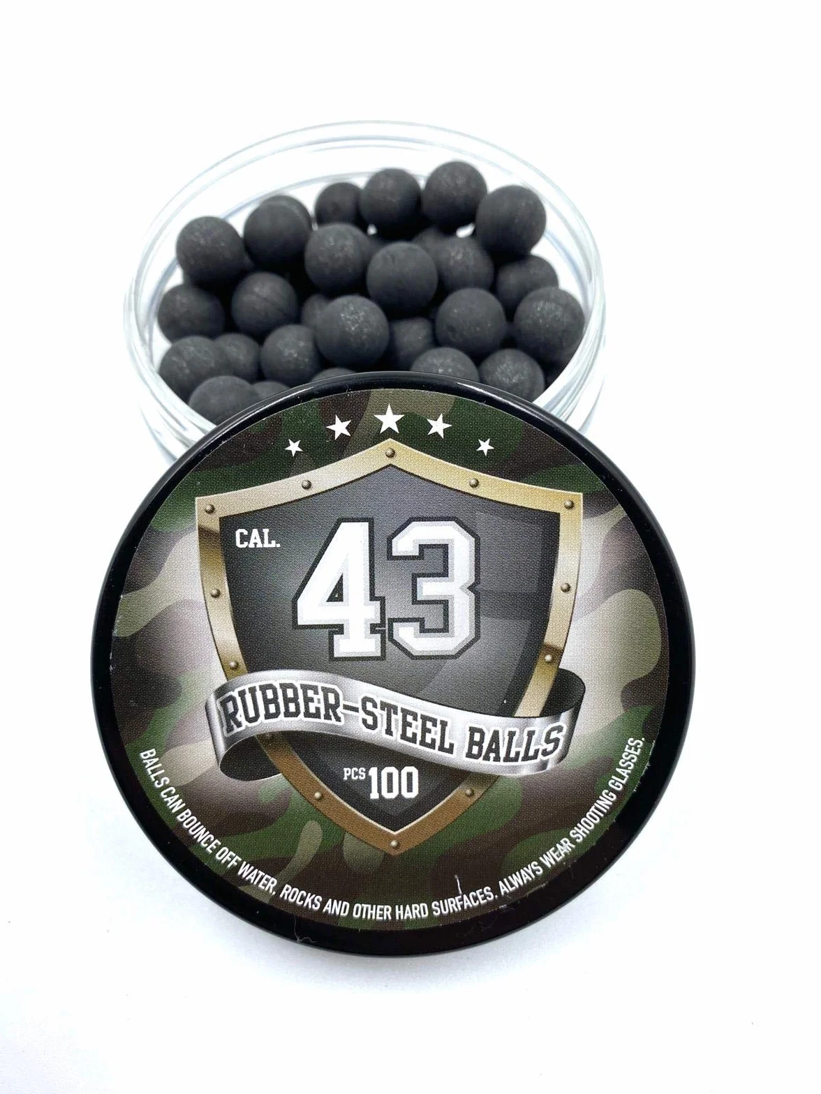 SSR 100 Rubber Balls .43 Cal Paintballs for T4E RAM Revolver Pistol M2 TMP1