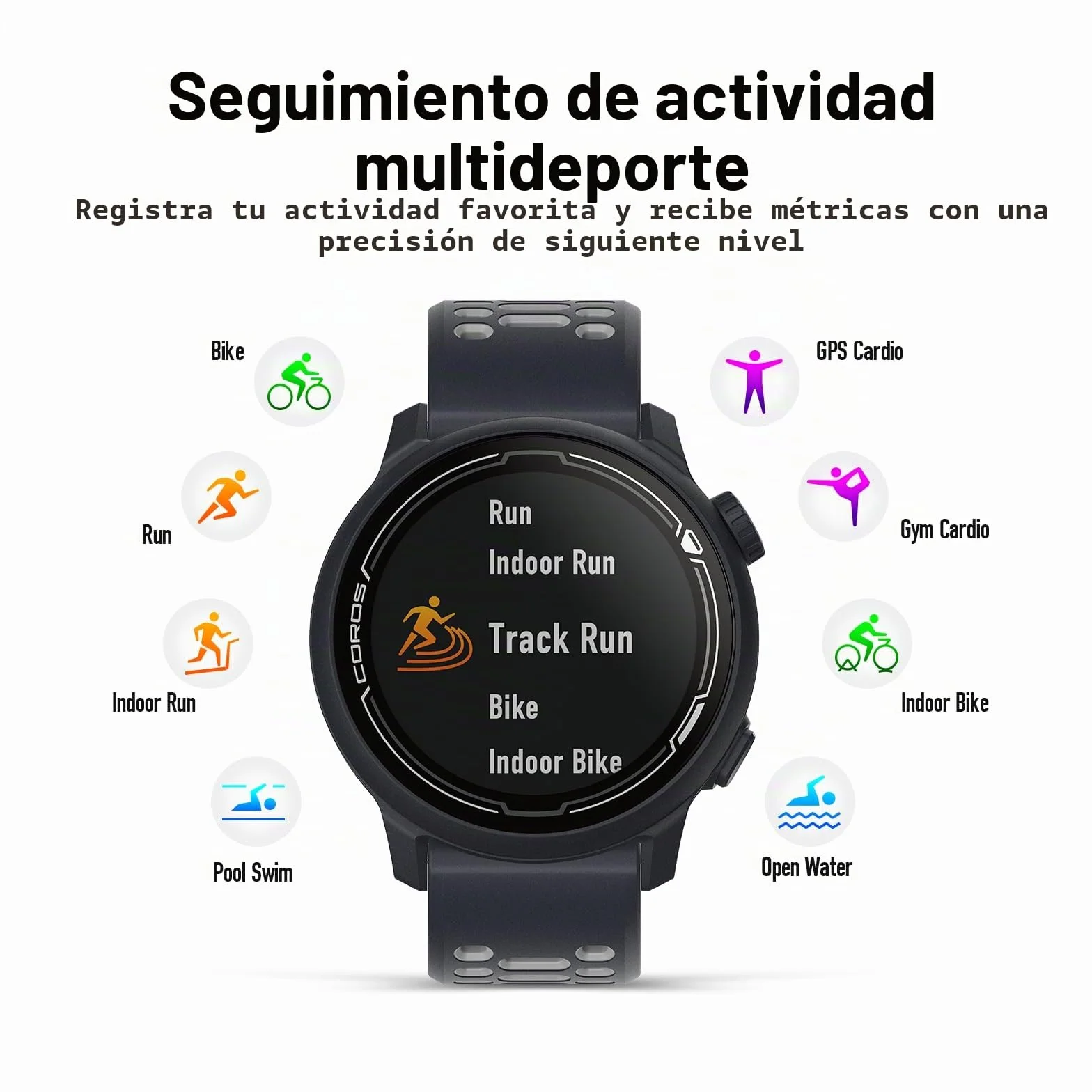 Coros PACE 2 Reloj deportivo GPS monitor frecuencia cardíaca batería 30h barómetro ANT+ BLE Strava Stryd TrainingPeaks