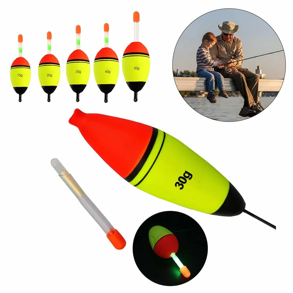 Flotadores De Pesca Bobber Set 15g 20g 30g 40g 50g