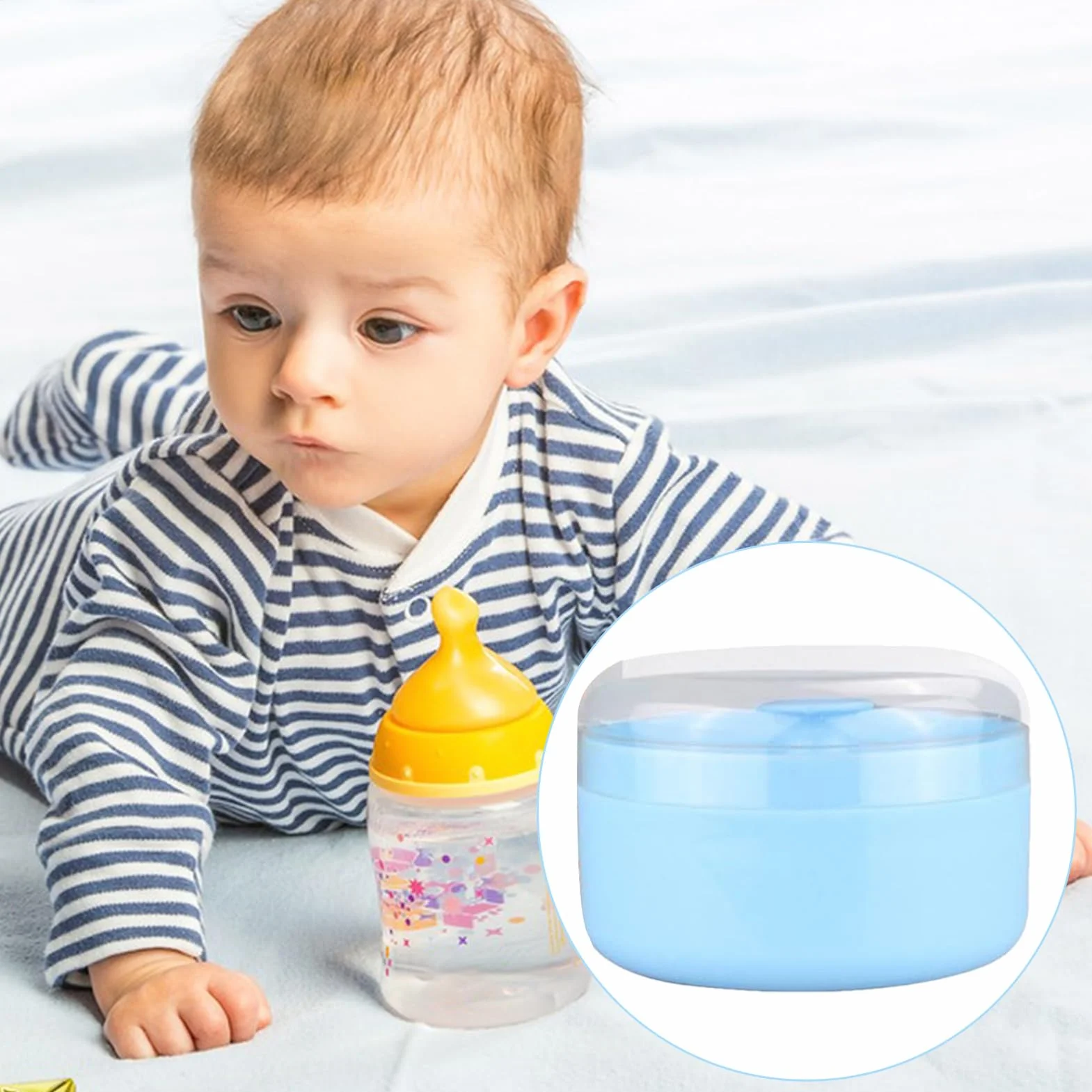 Envase Para Polvos de Talco Con Aplicador - Caja De Polvo Suelto Para Espolvorear,Soporte Para Padres Recién Nacidos Cuidadores Enfermeras Guardería Baño