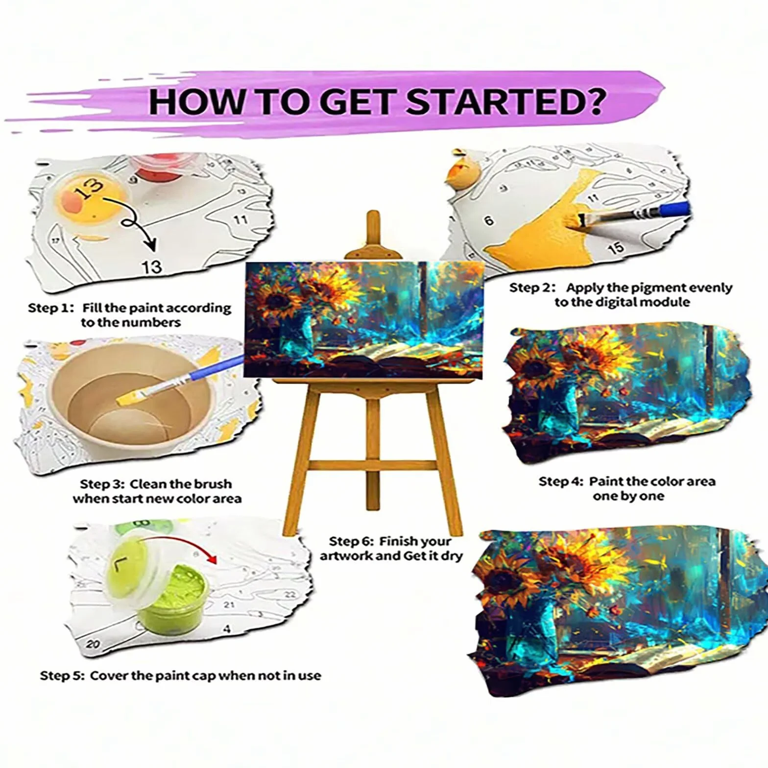 YALNSENN Pintura por Números para Niños y Adultos, Pintar Numeros Adultos Libro Creativo Manualidades Kit para Niños y Niñas 6+ Años, 60x120cm Flor, Cuadro Pintar por Numeros X-R-N
