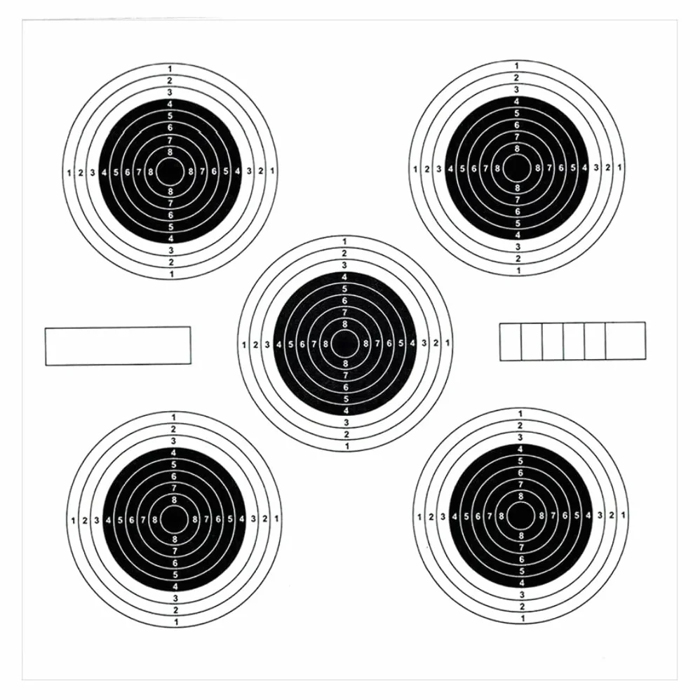 Dianas agrupación de Tiro 14x14 cms 250 grs/m2 Airgun Airsoft
