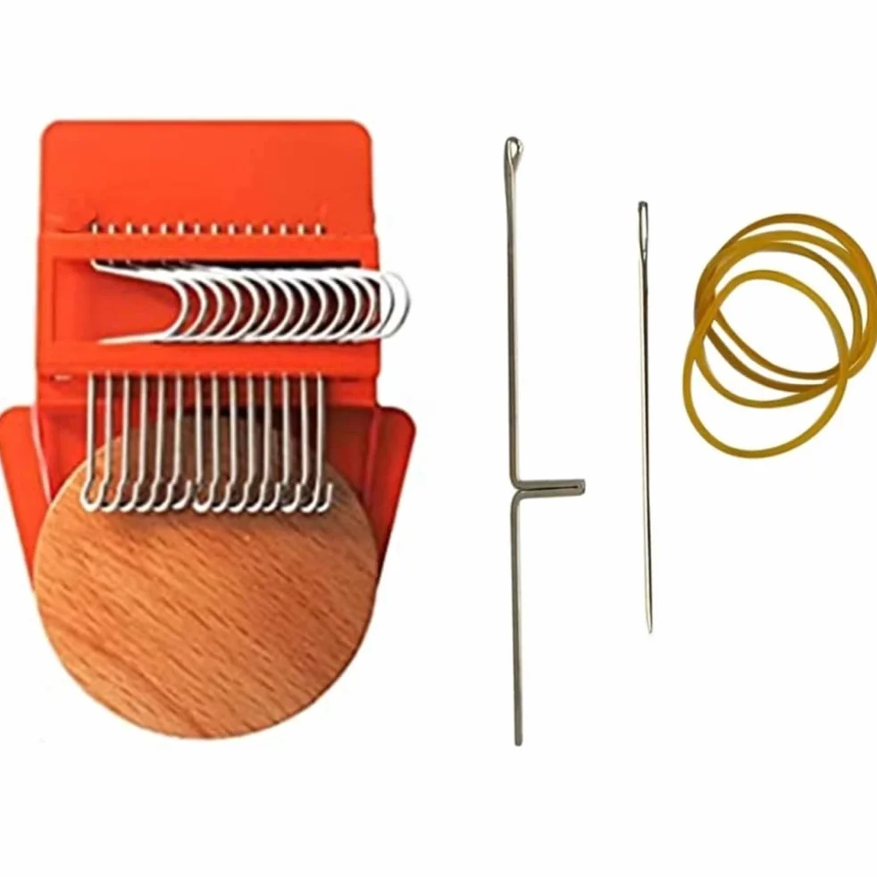 Mini Herramienta de Tejido Tipo Speedweve de Telar de Zurcir, Kit de Telar Pequeño para Principiantes, Reparación Rápida de Jeans, Reparación de Agujeros, Artes de Tejido DIY