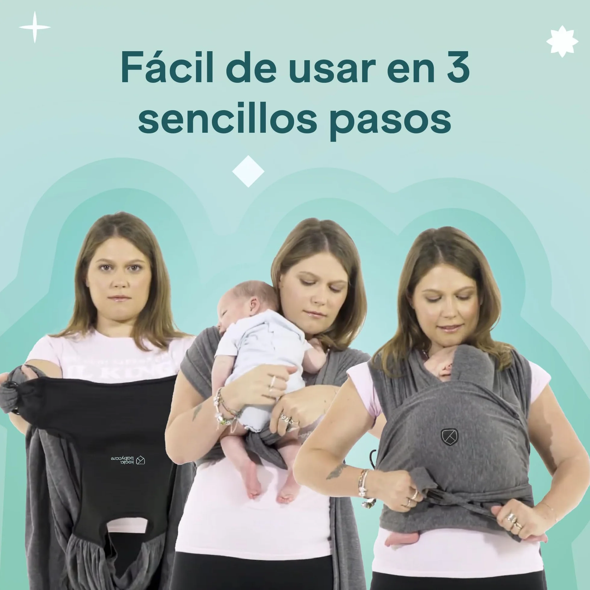 Koala Babycare Fular Portabebés Elástico Ajustable Unisex Hasta 9 kg