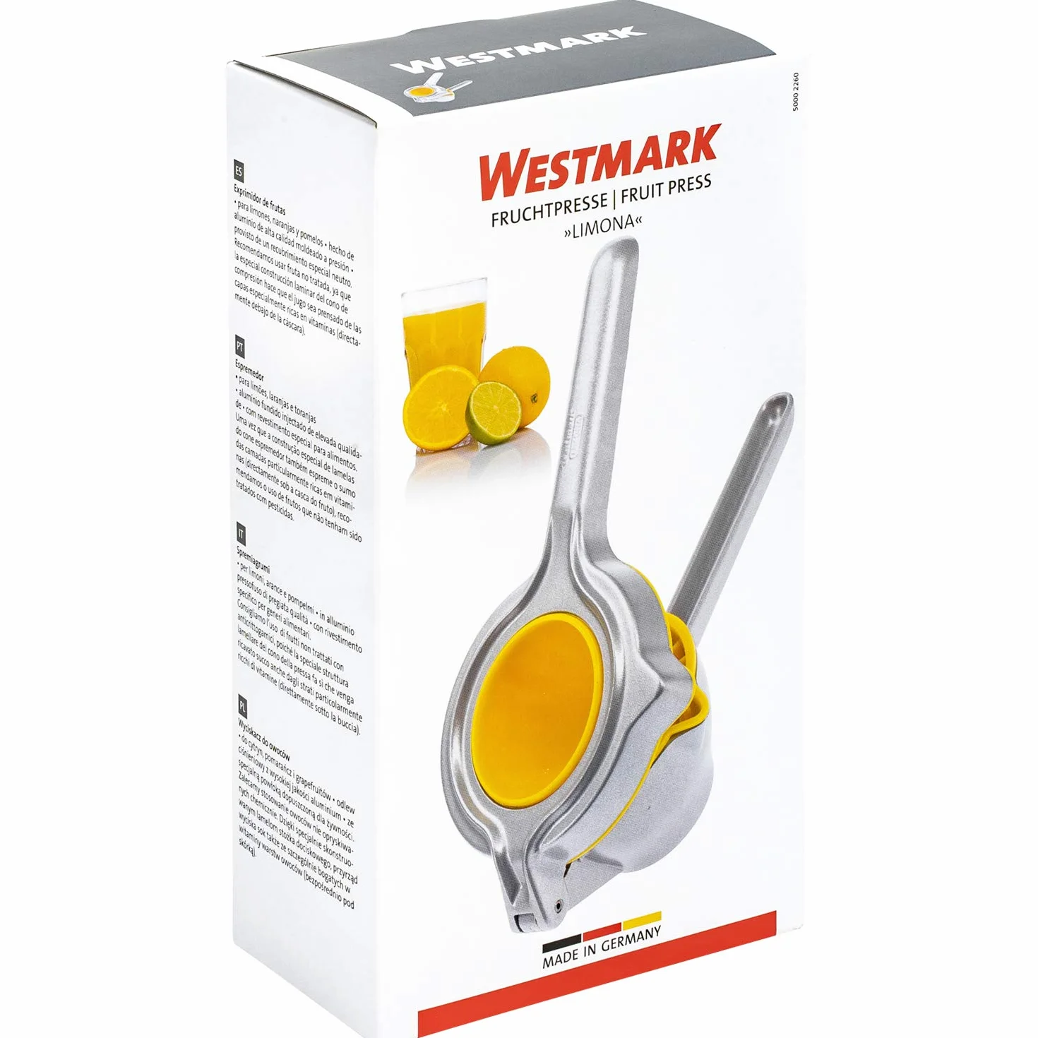 Westmark Exprimidor de zumo aluminio plástico apto para alimentos plateado amarillo